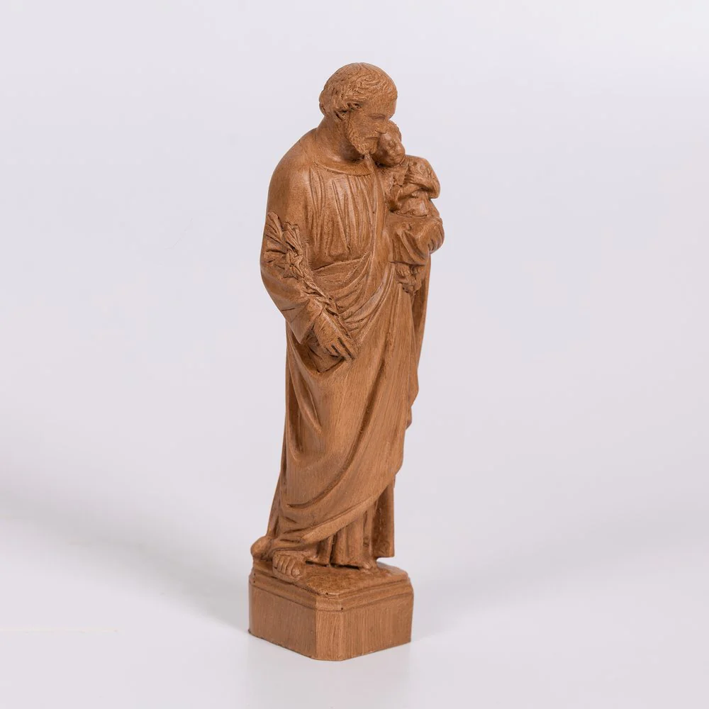 Natural Finish St. Joseph Statue - Image 2