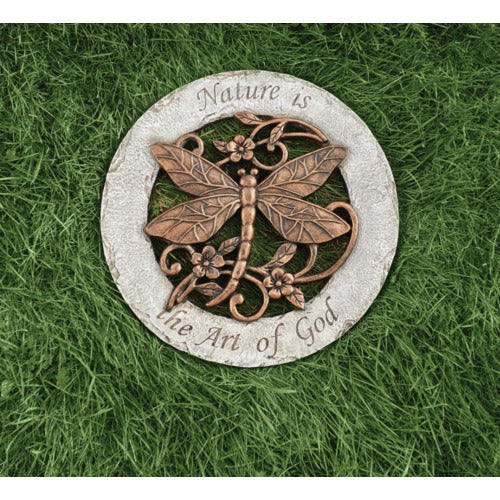 Nature is the Art of God - Dragonfly Garden Stone