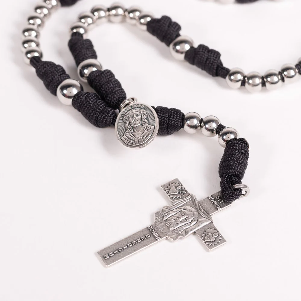 Black Paracord Holy Face Chaplet - Image 2