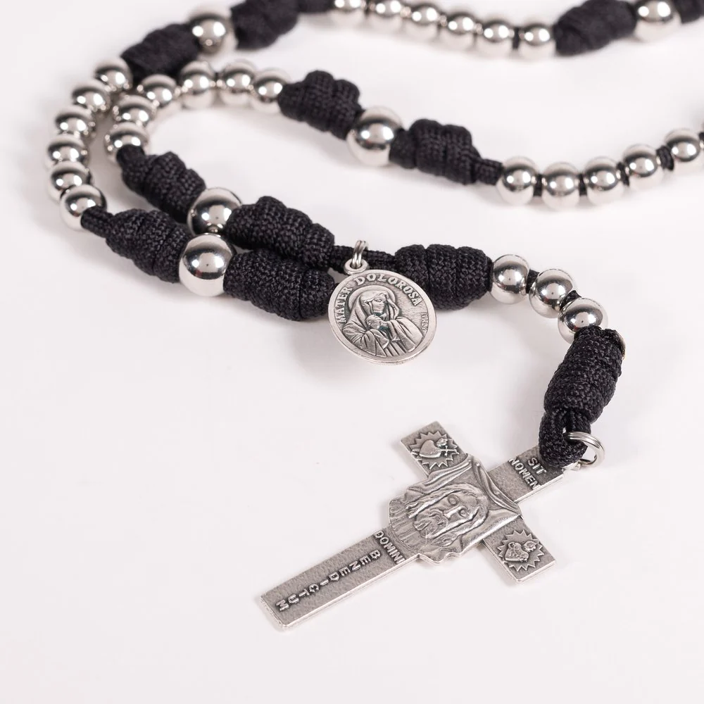 Black Paracord Holy Face Chaplet - Image 3