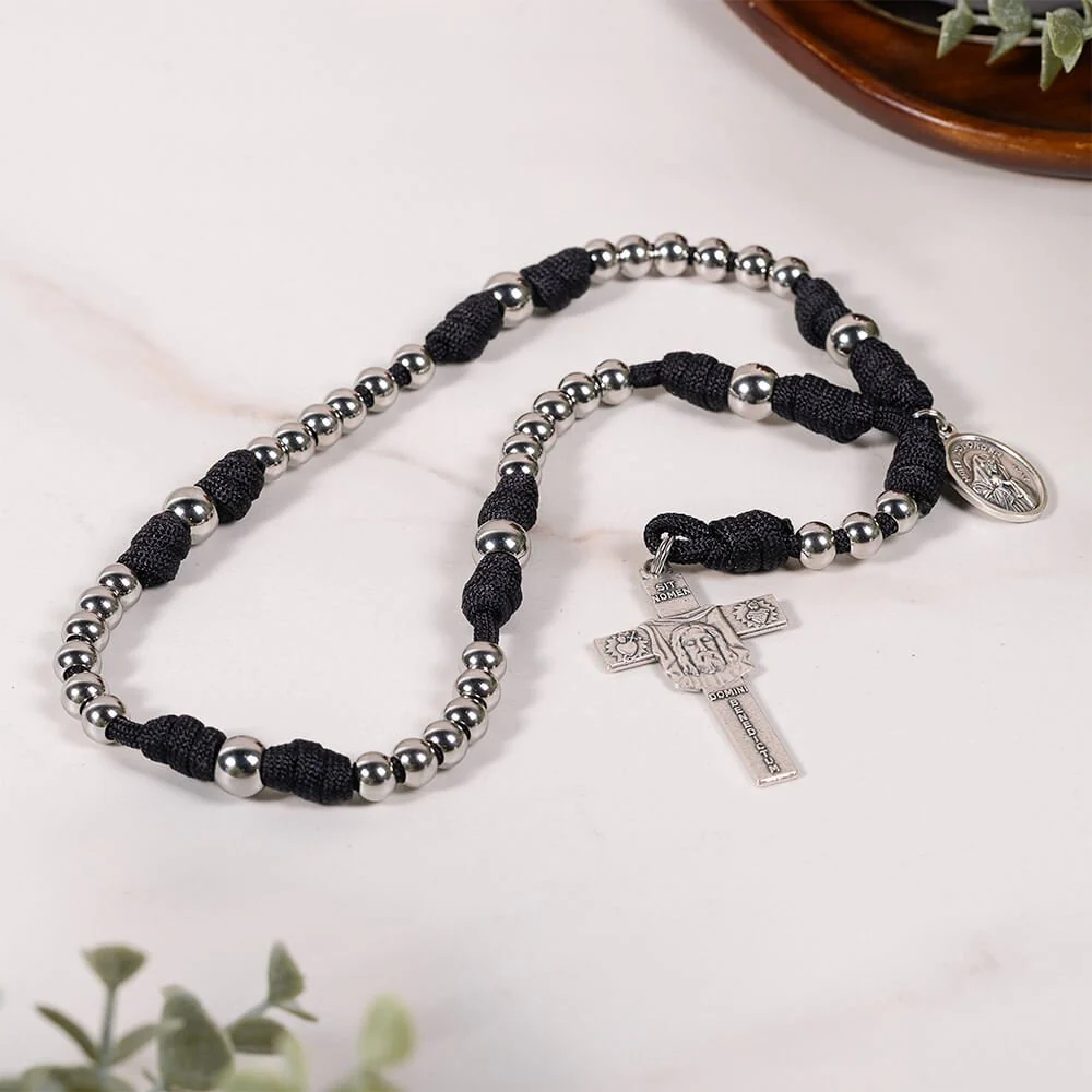 Black Paracord Holy Face Chaplet - Image 5