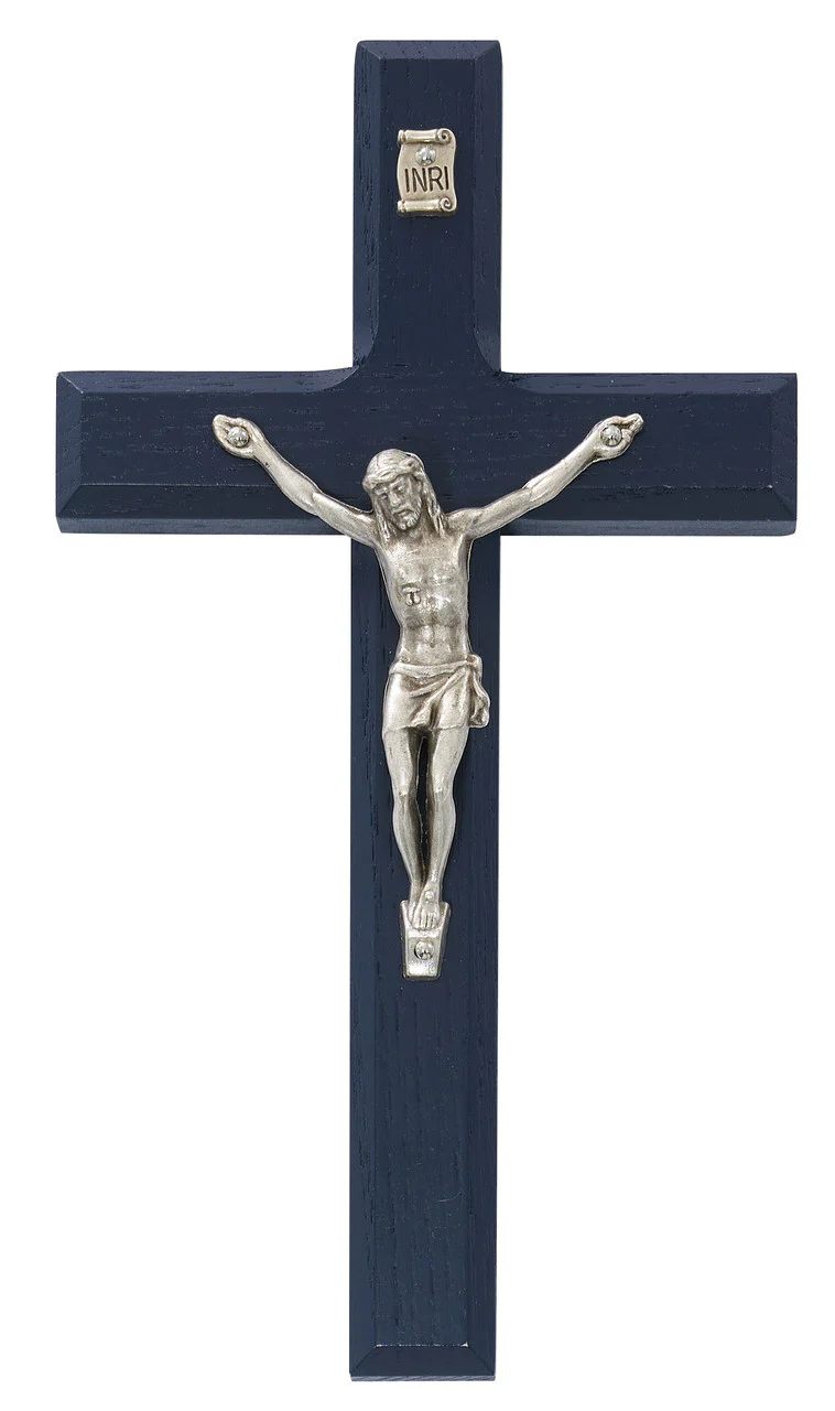 Navy Wall Crucifix - 7" - Image 2