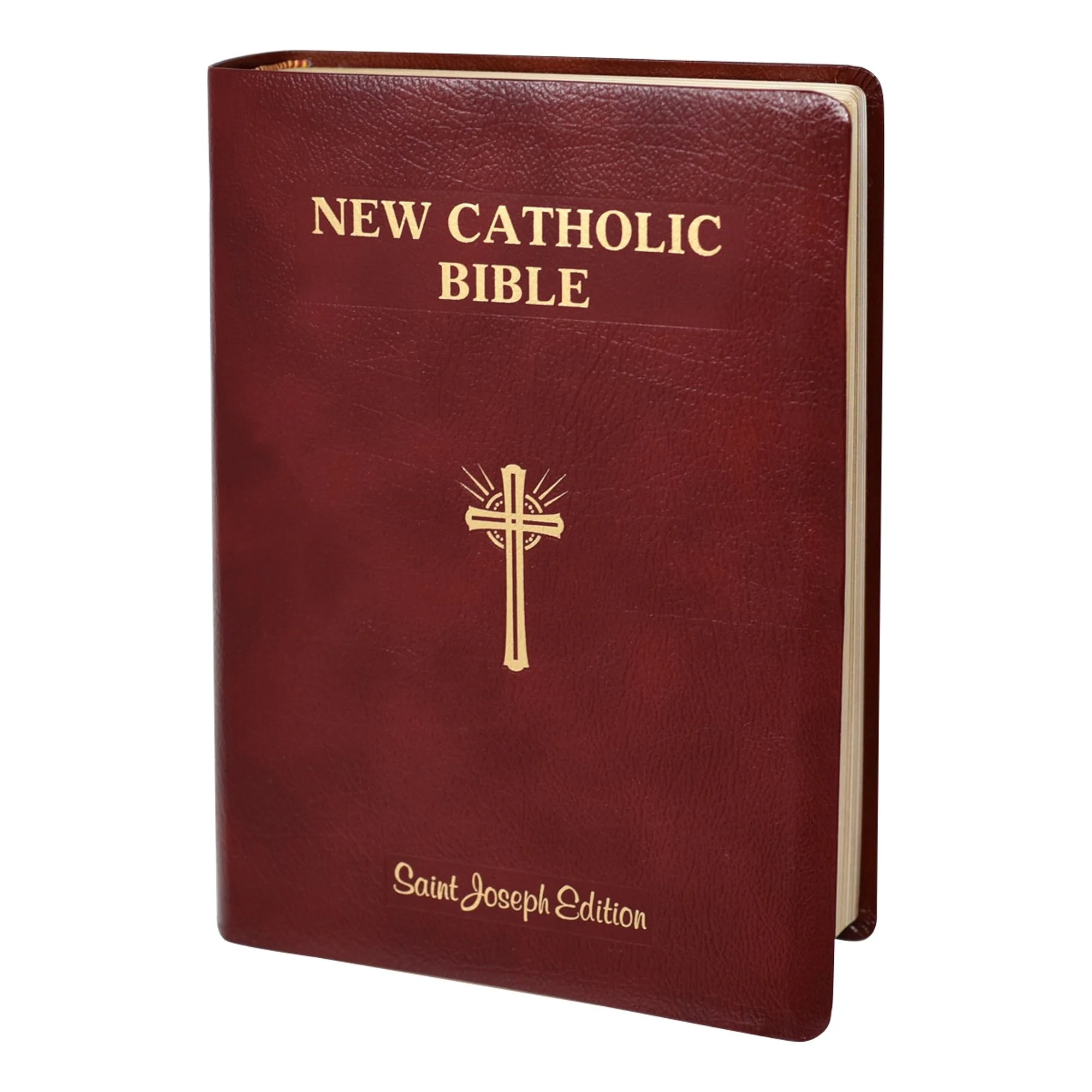 New Catholic Bible - St. Joseph Edition- Burgundy Bonded Leather Giant Type - Image 3