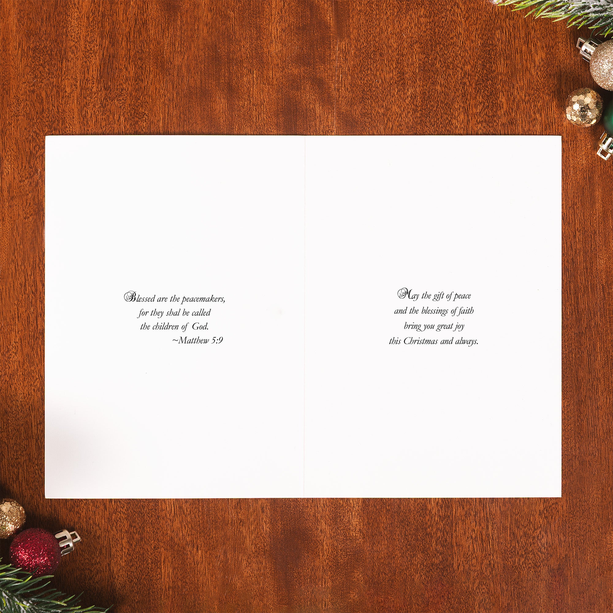 Newborn King in the Manger Snow Globe Christmas Cards - Set of 20 - Image 2