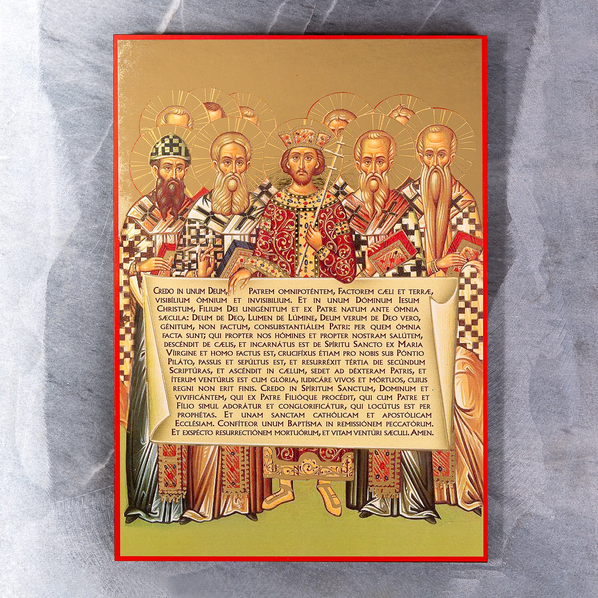 Nicene Creed Latin Wood Icon