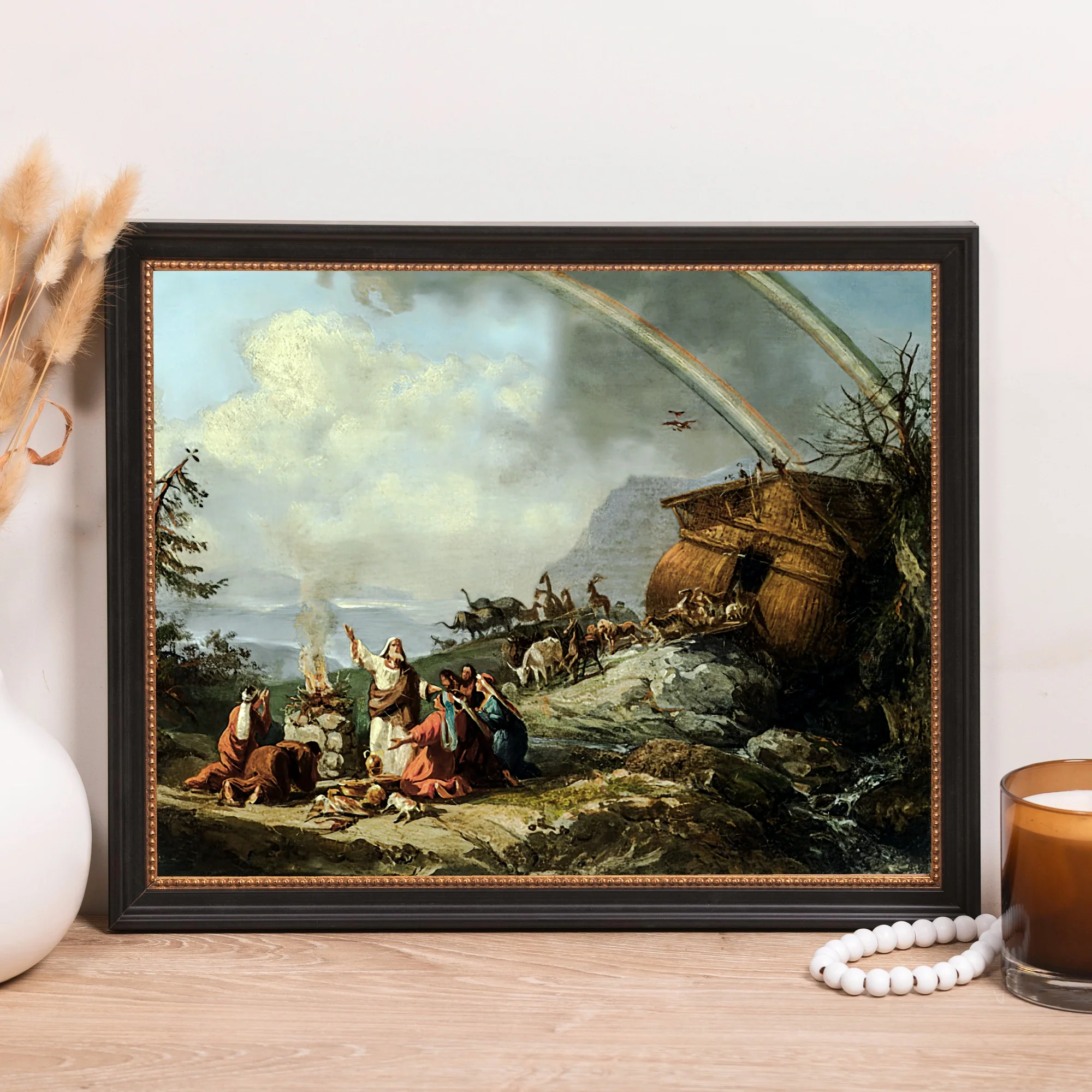 Noah's Prayer of Thanks Framed Canvas - Sacred Classics Collection - Image 4