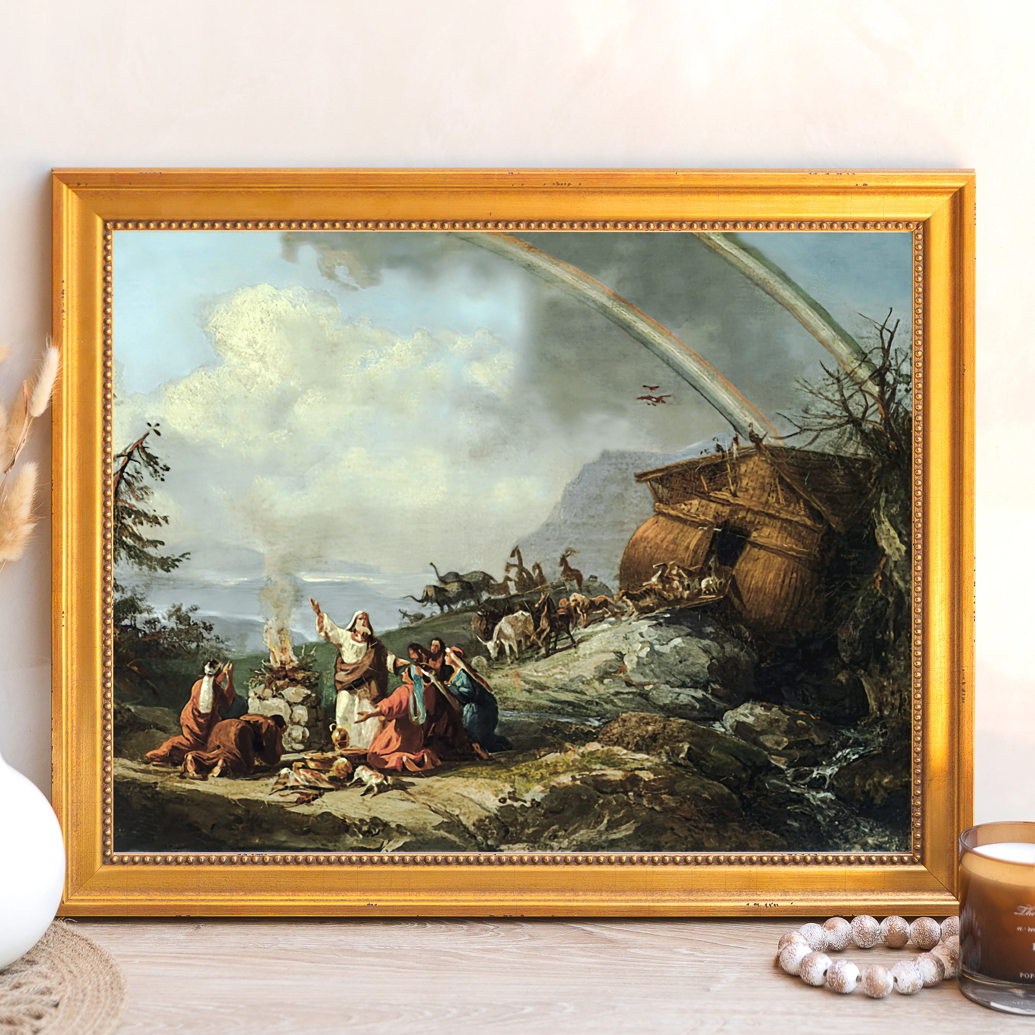Noah's Prayer of Thanks Framed Canvas - Sacred Signature Collection