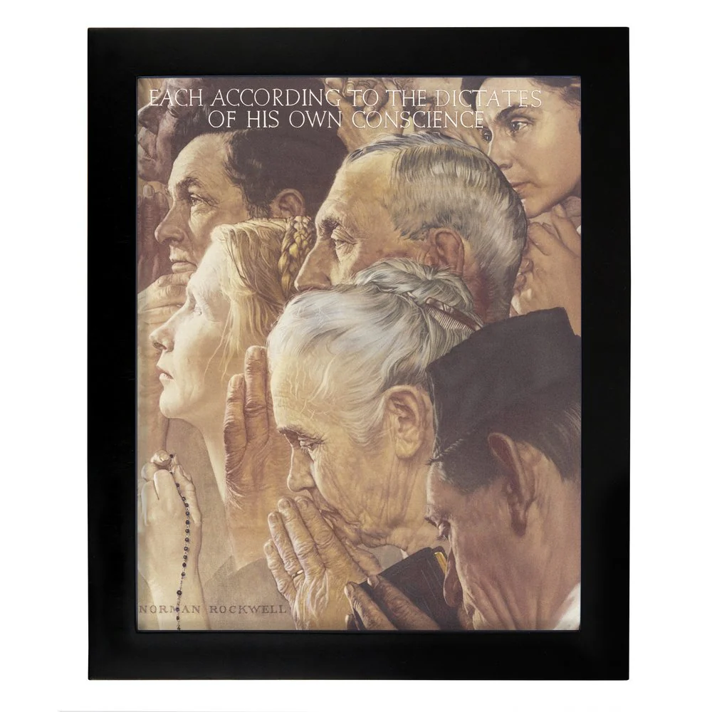Norman Rockwell Freedom of Worship Framed Print - 8" x 10" - Image 2