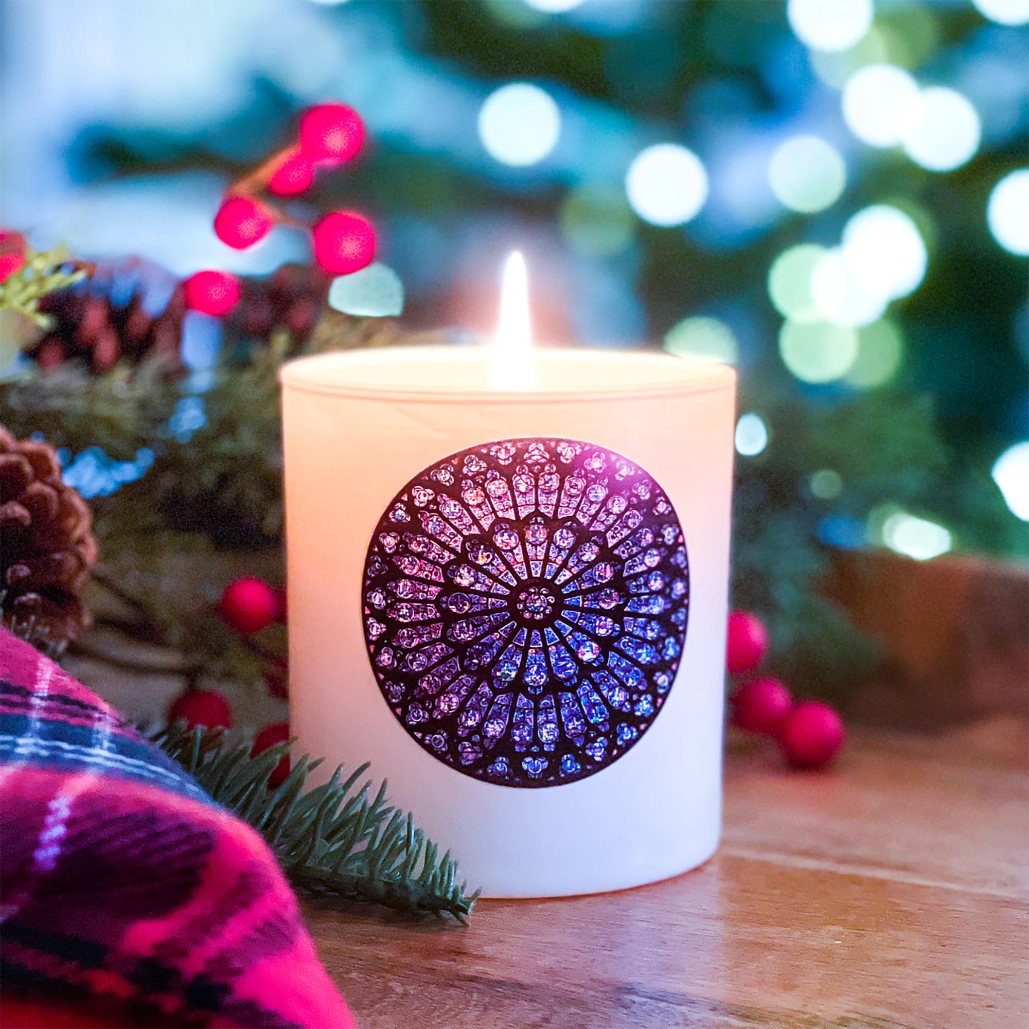 Notre Dame Rose Window Candle - Image 2