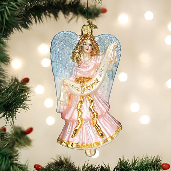 Old World Christmas Blown Glass Nativity Angel Ornament