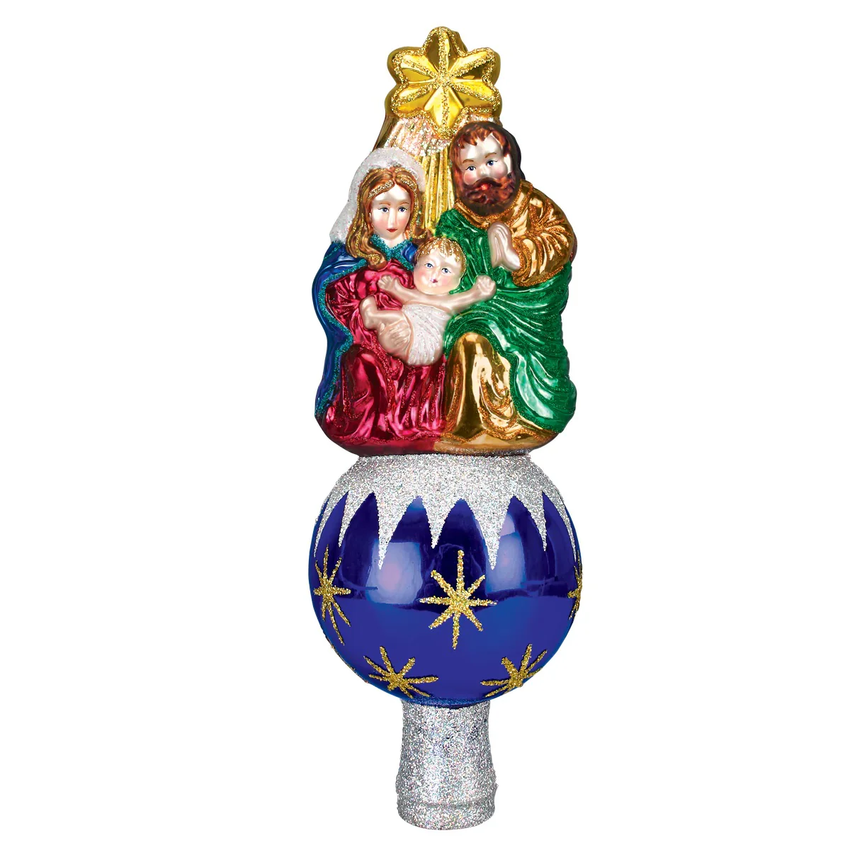 Old World Christmas Blown Glass Nativity Tree Topper - Image 2
