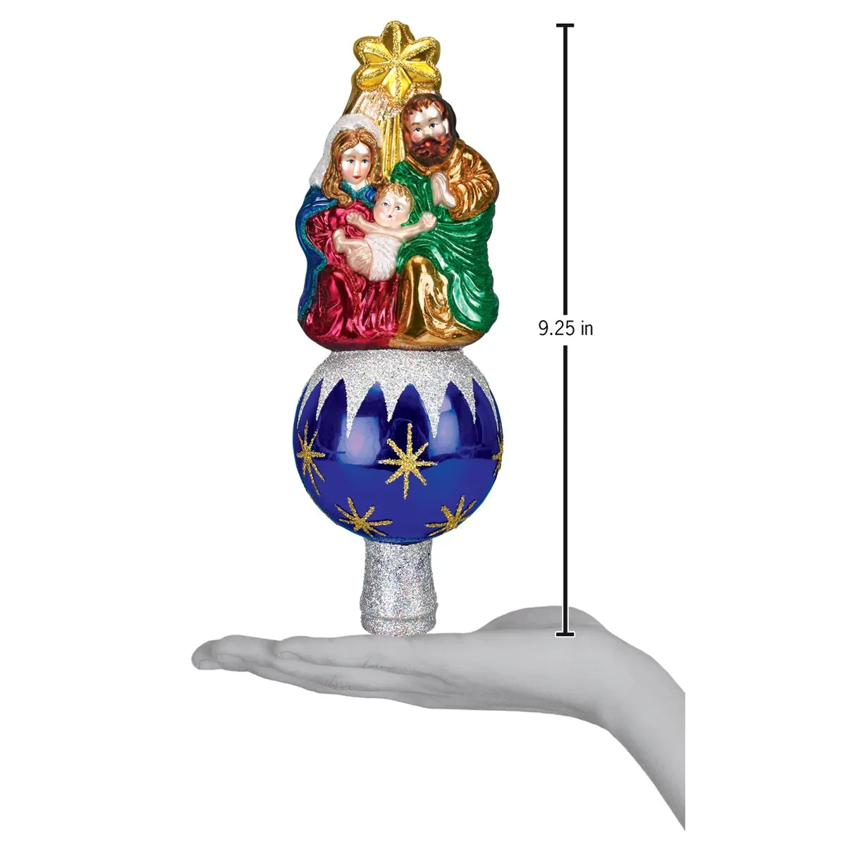 Old World Christmas Blown Glass Nativity Tree Topper - Image 3