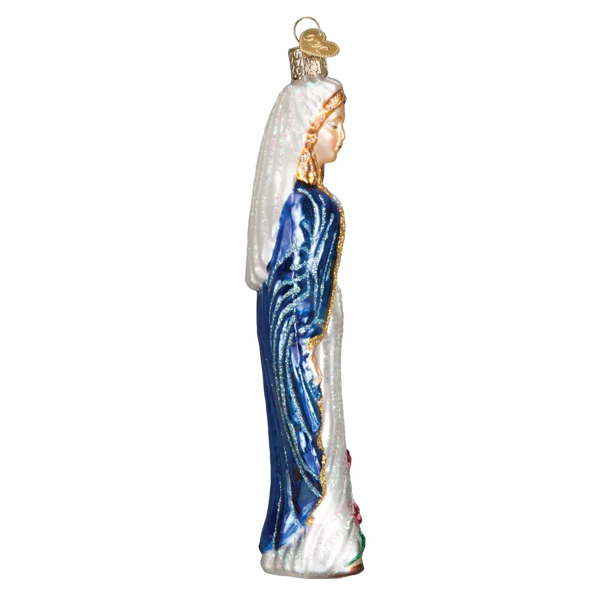 Old World Christmas Virgin Mary Blown Glass Ornament - Image 3
