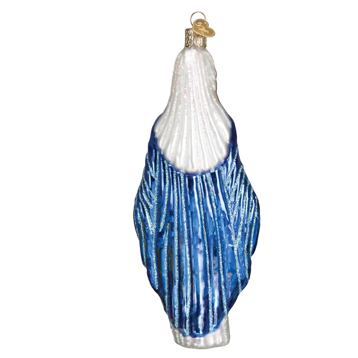 Old World Christmas Virgin Mary Blown Glass Ornament - Image 4