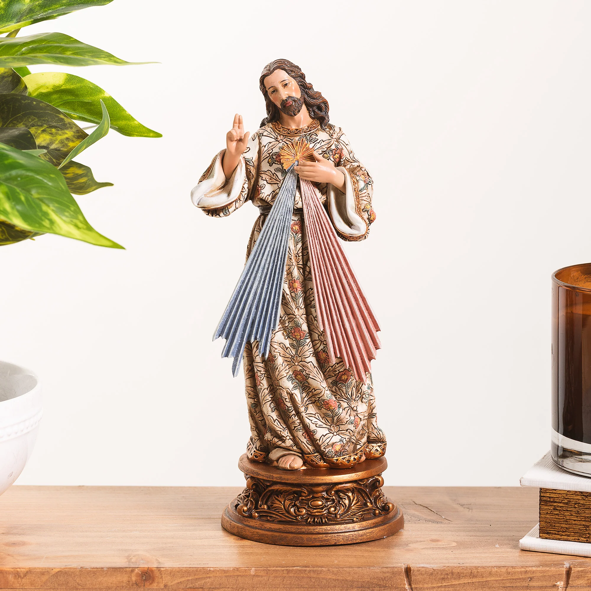 Old World Divine Mercy Statue - 9.25"