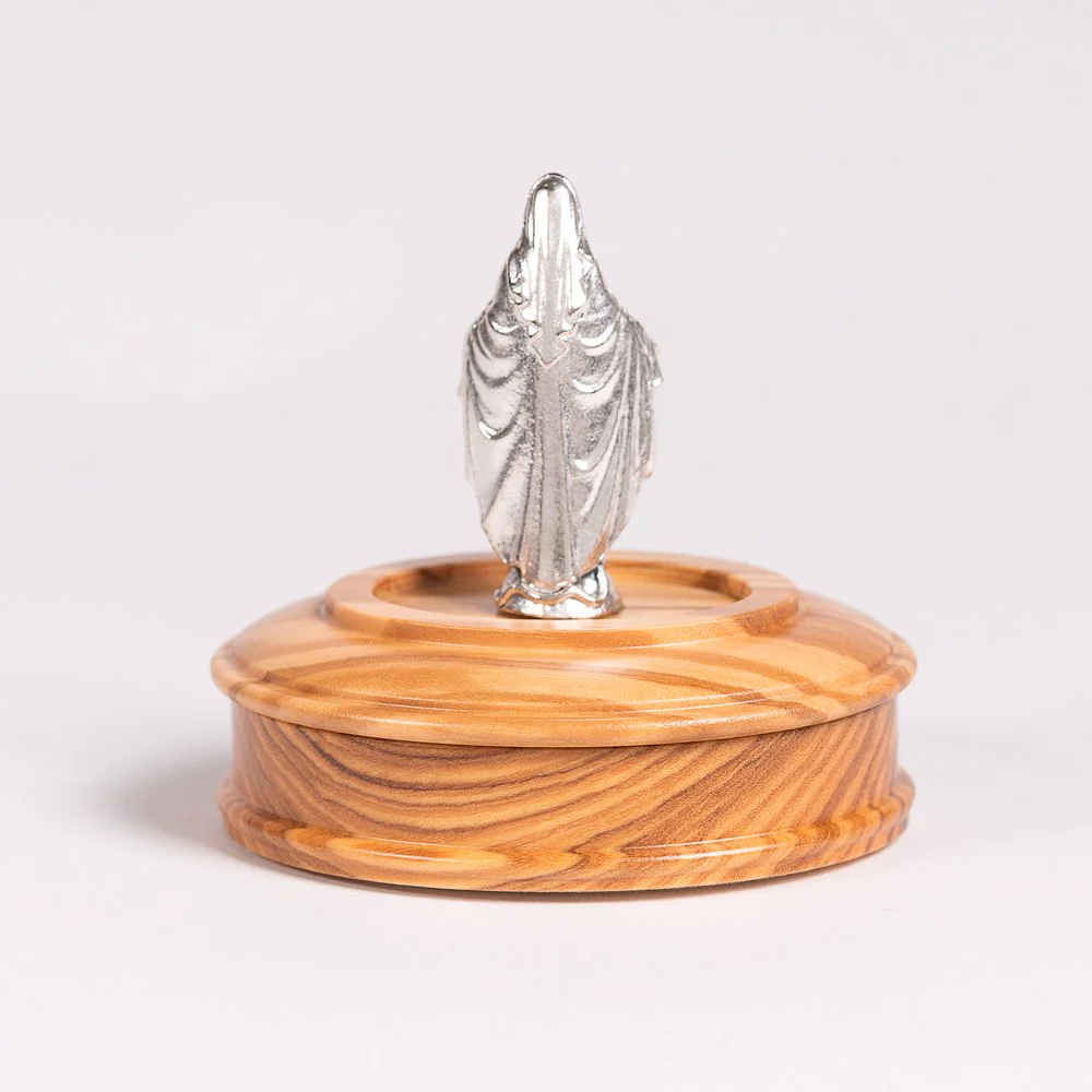 Olive Wood Miraculous Medal Rosary & Rosary Box Set - Image 3