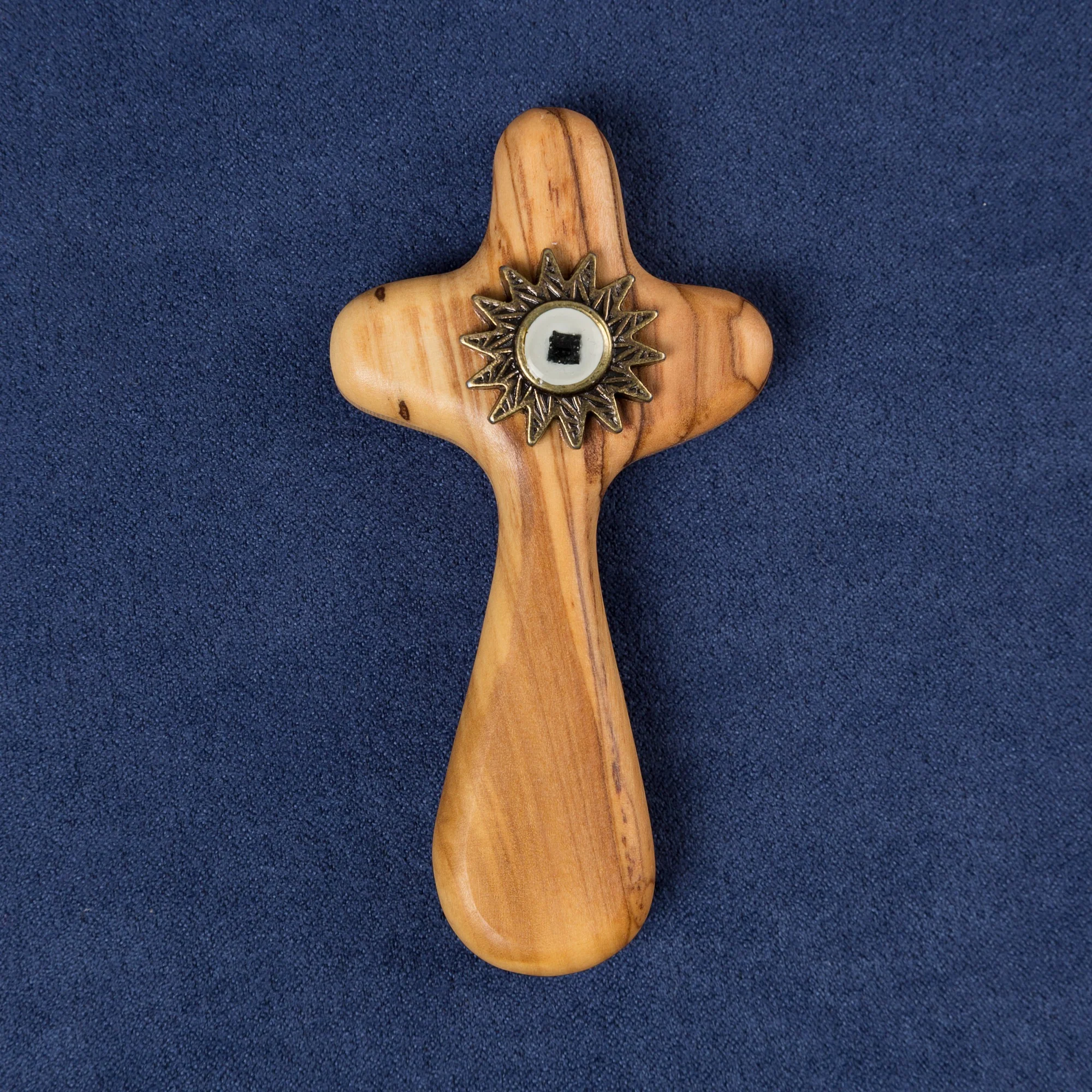 Olive Wood Relic Cross