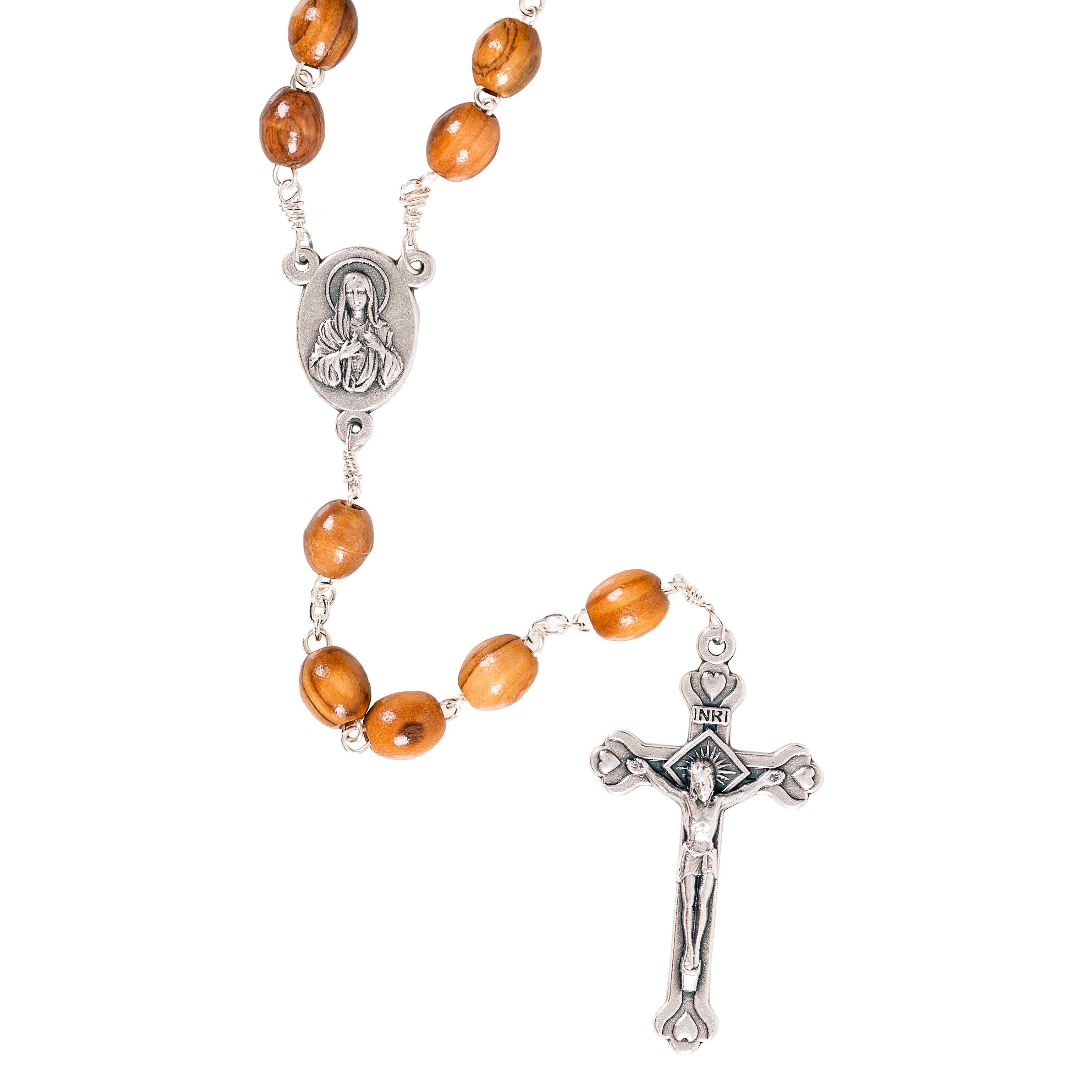 Olive Wood Rosary In Confirmation Box - Image 4