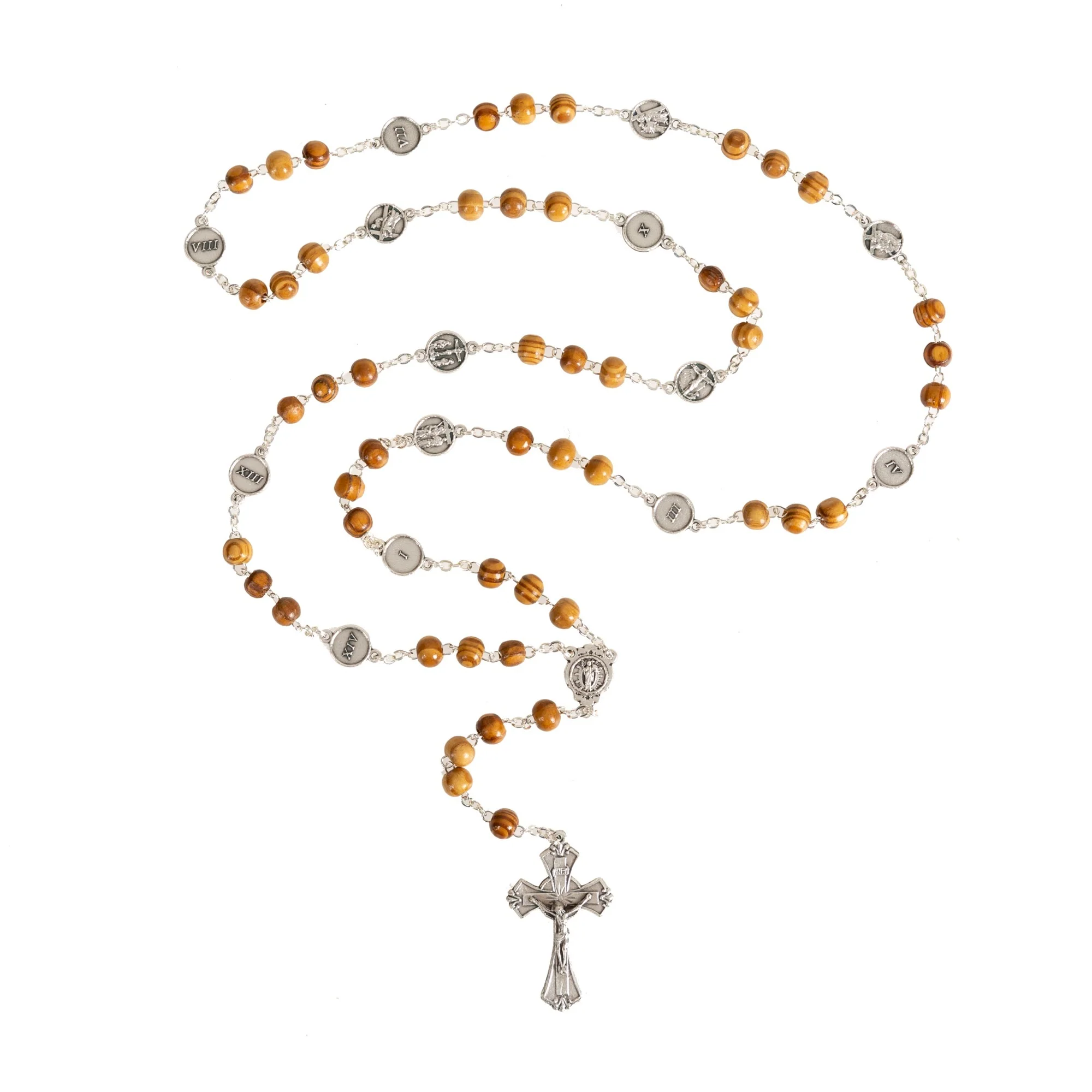 Olive Wood Stations of the Cross Rosary - Image 2