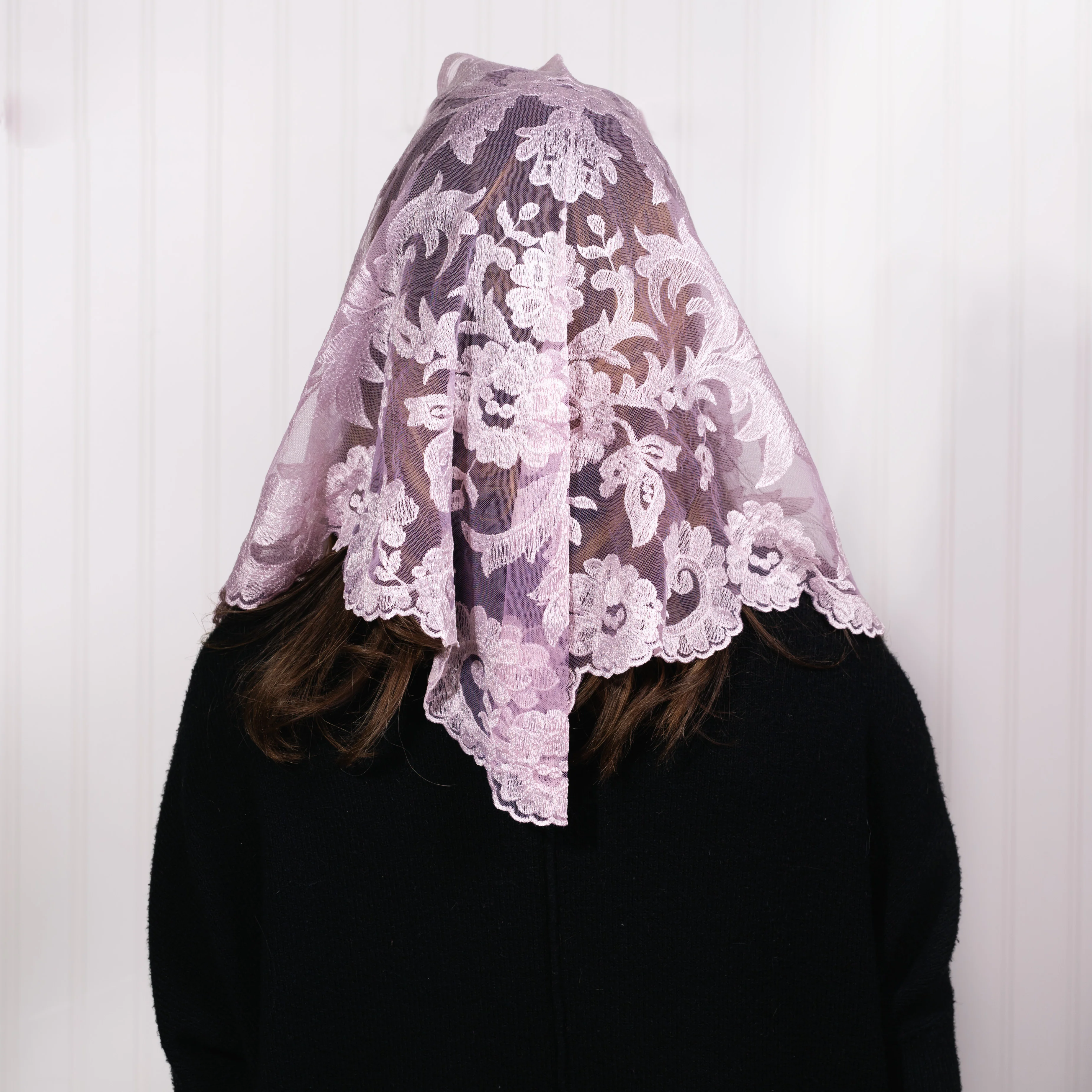 Olivia Spanish Lace Chapel Veil - Multiple Colors - Image 10