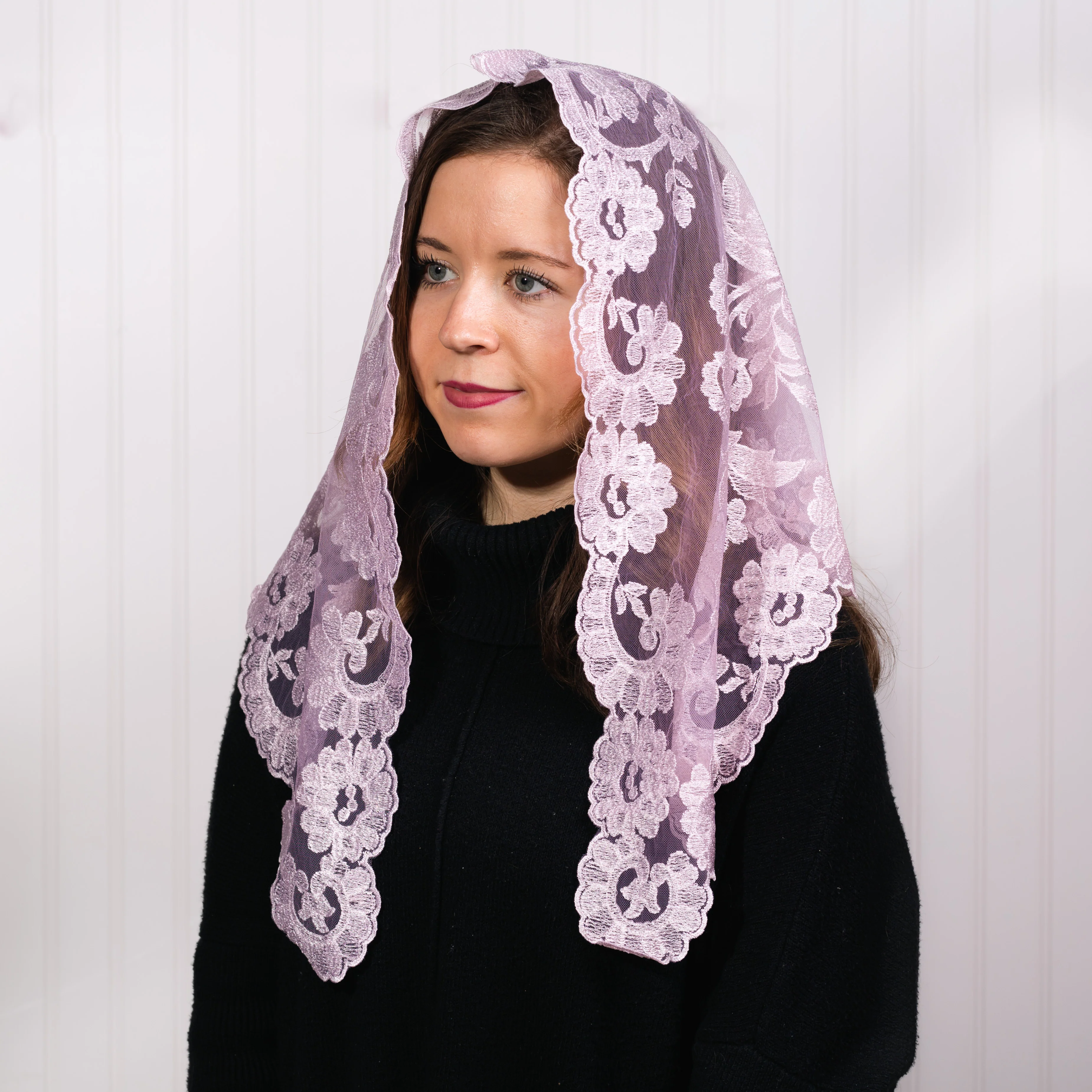 Olivia Spanish Lace Chapel Veil - Multiple Colors - Image 11