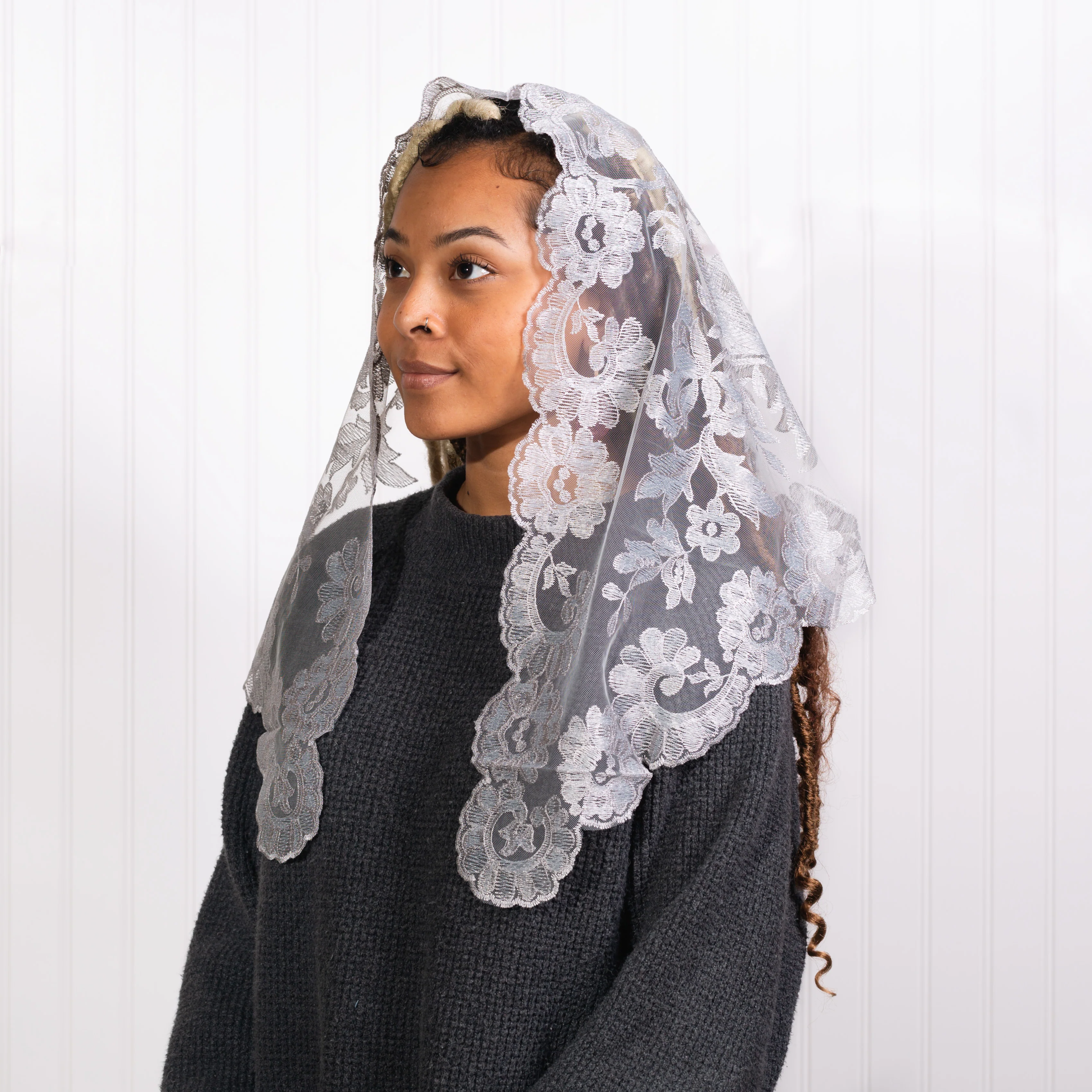 Olivia Spanish Lace Chapel Veil - Multiple Colors - Image 16