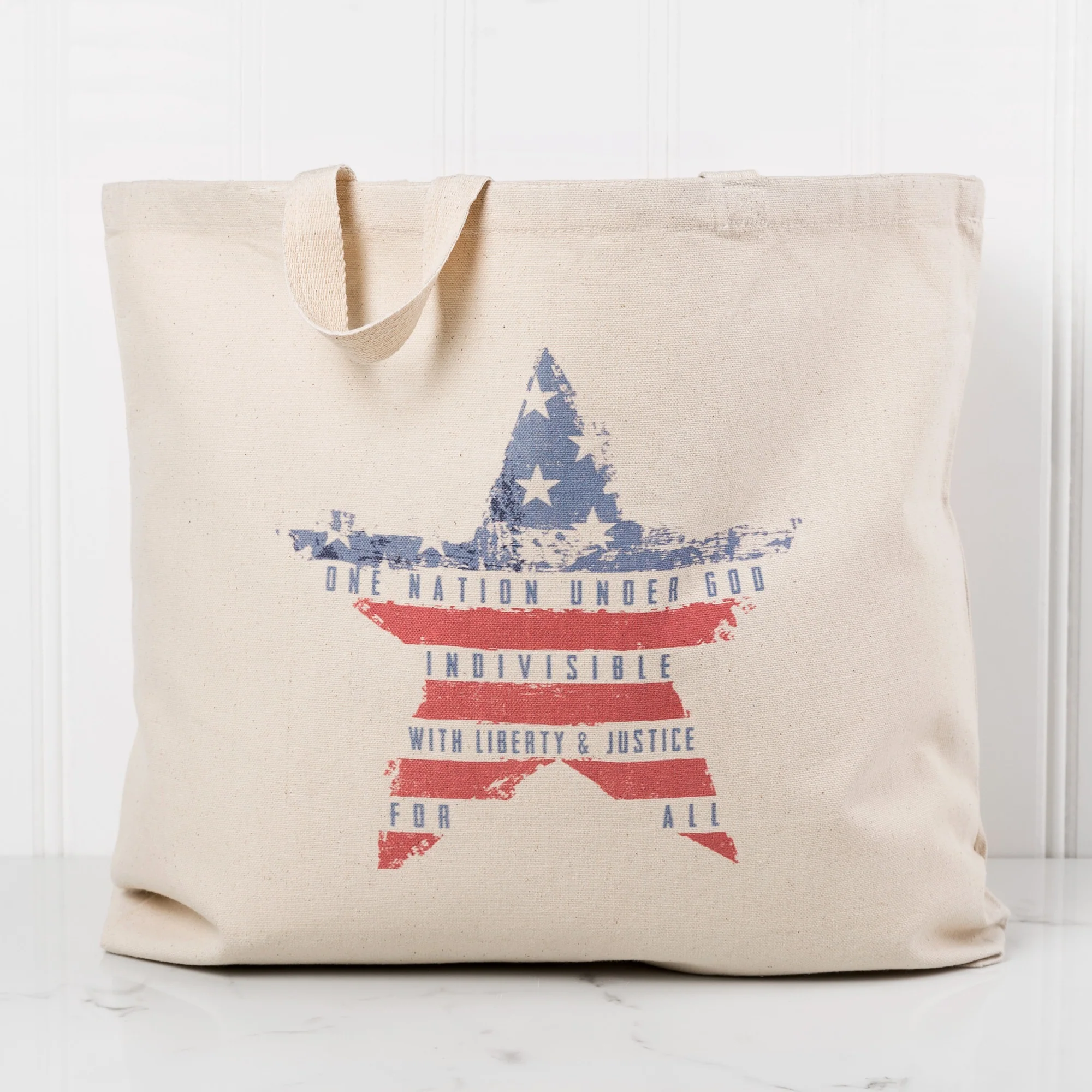 One Nation Under God Canvas Tote