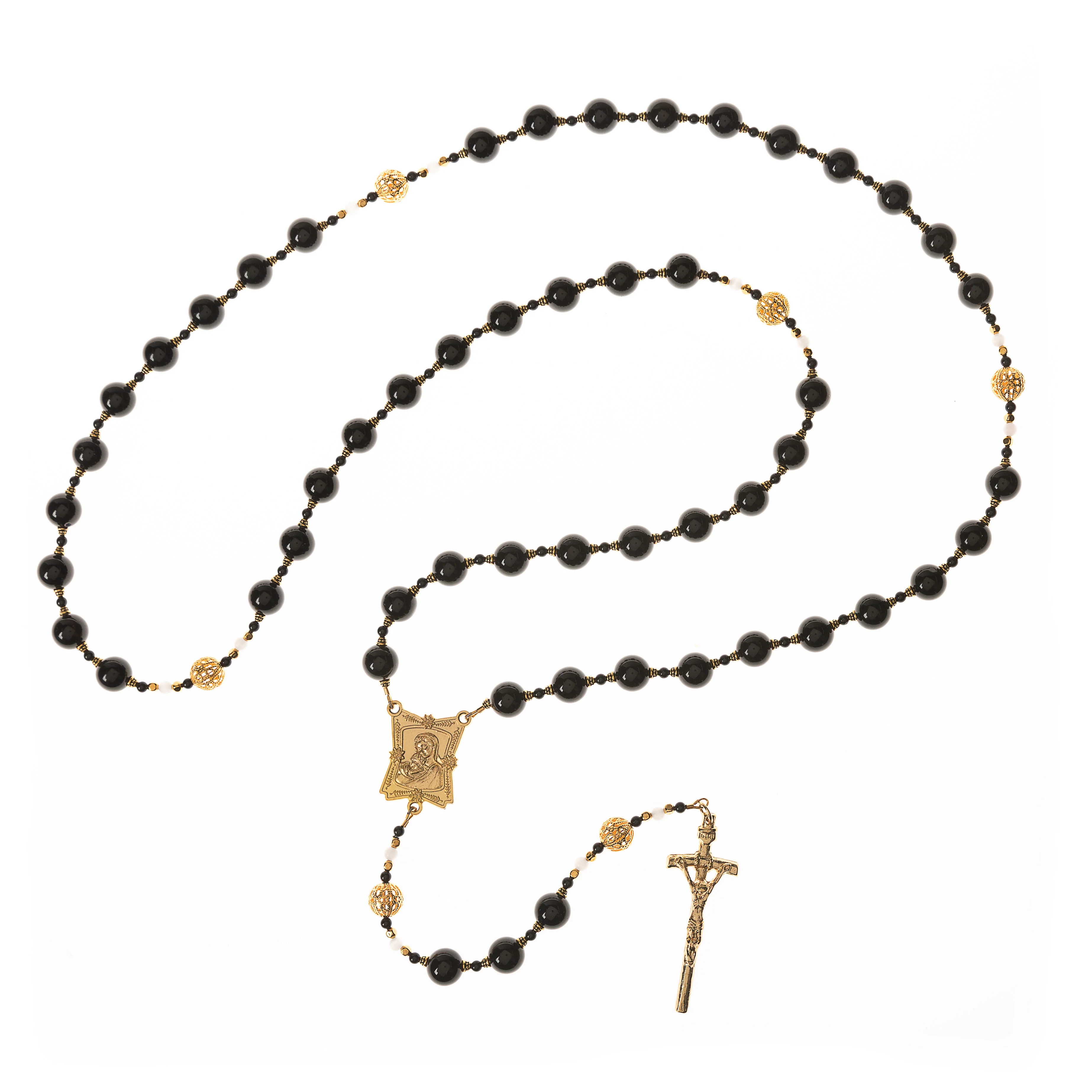 Onyx & Gold Rosary for Priests - Image 5