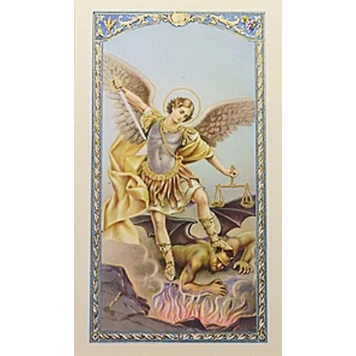 Oracion a San Miguel Arcangel (St. Michael) - Spanish Prayer Card