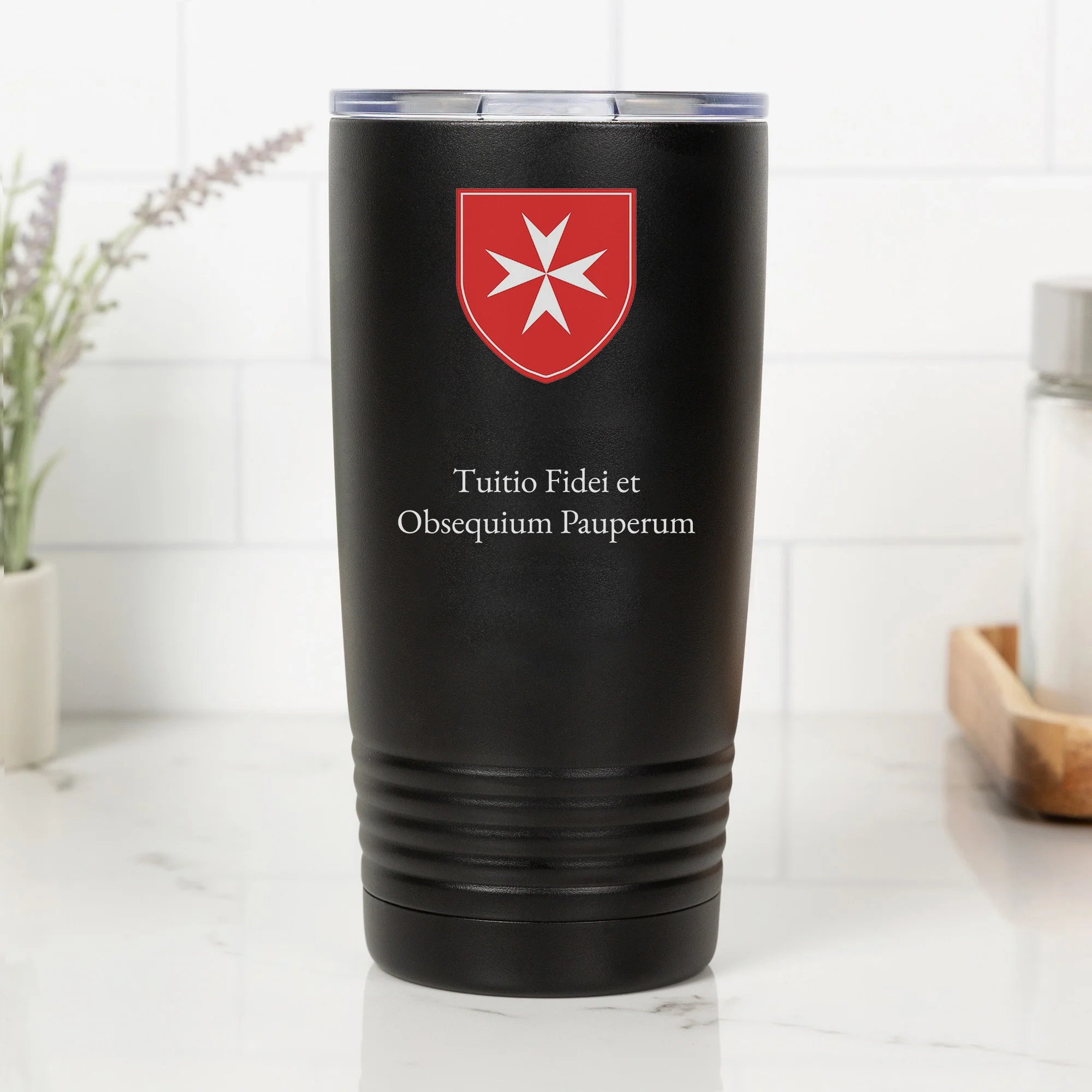 Order of Malta Black Insulated Tumbler - Image 2