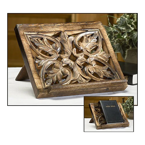 Ornate Wood Carved Bible/Missal Stand