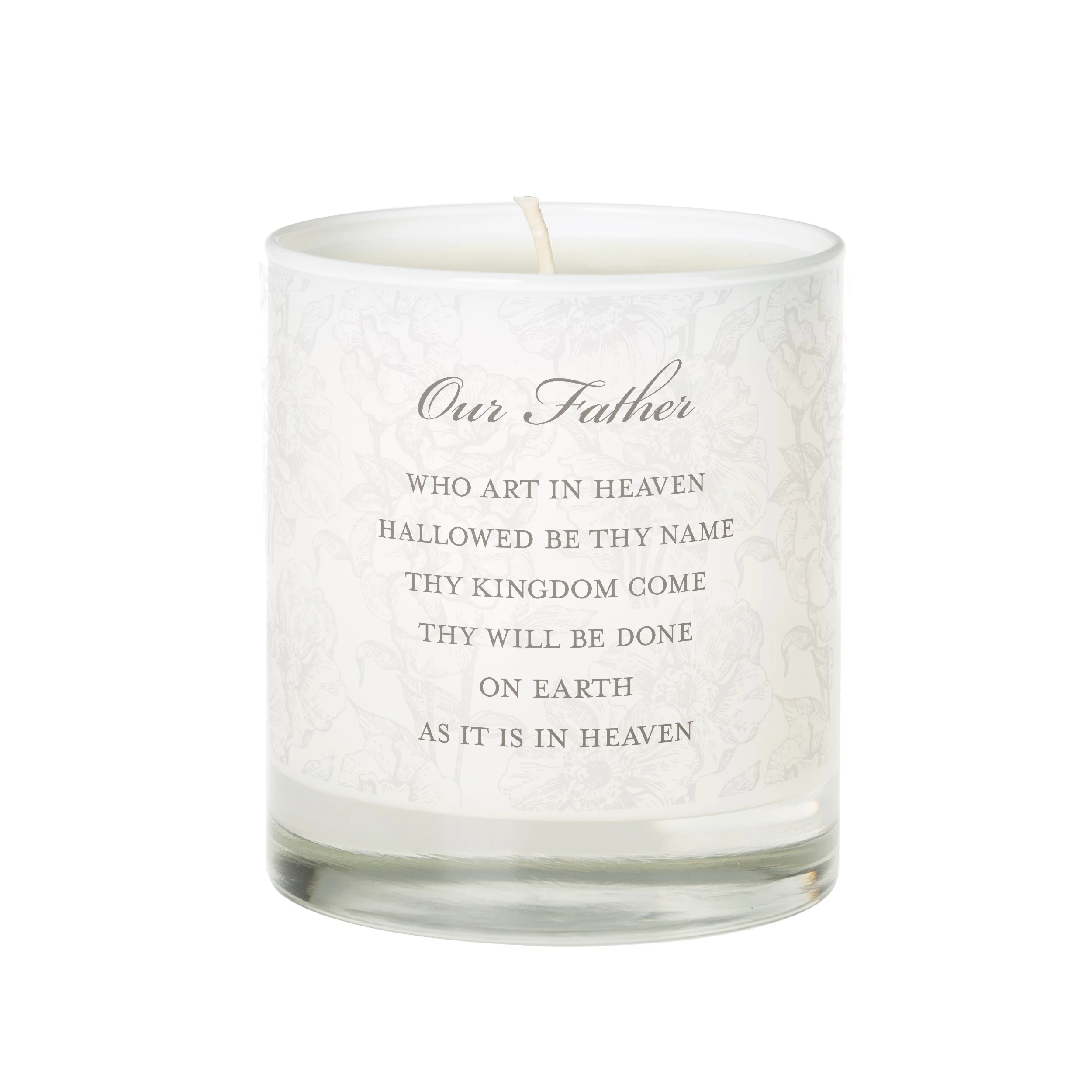 Our Father Toile Prayer Candle - Image 3