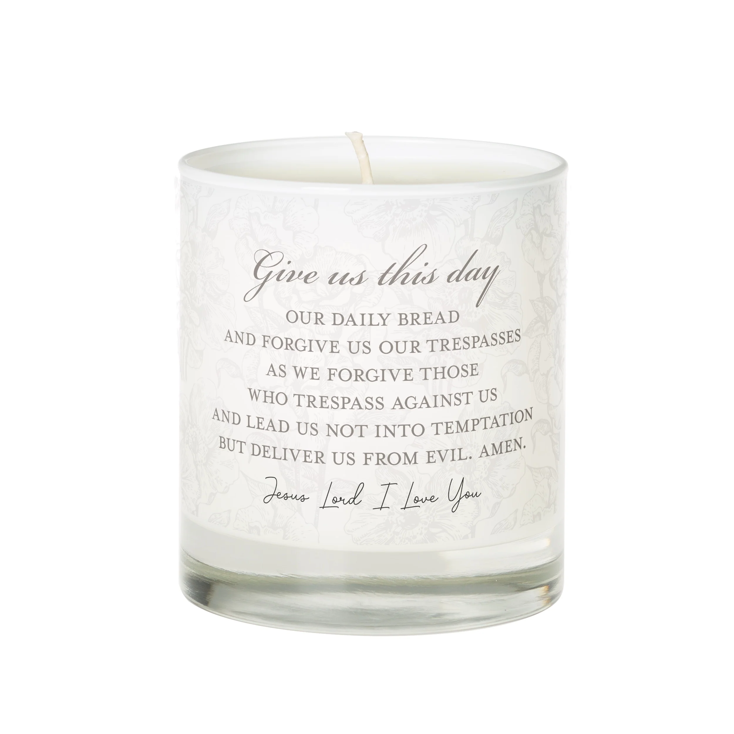 Our Father Toile Prayer Candle - Image 4