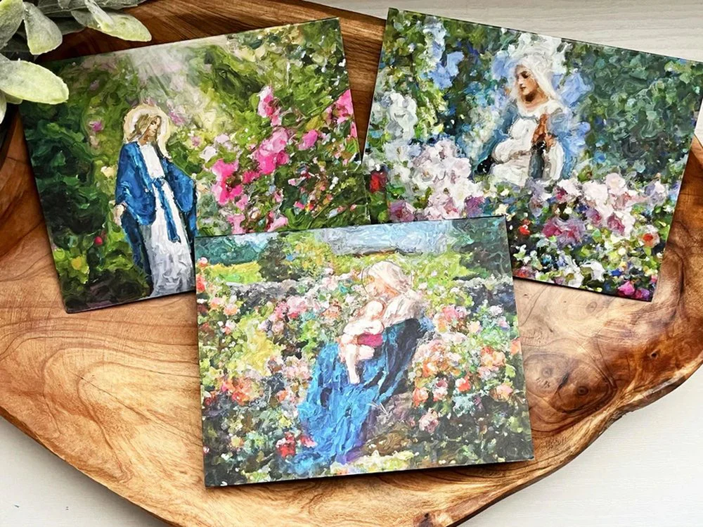 Our Lady Among the Flowers Variety Greeting Cards - Pack of 6