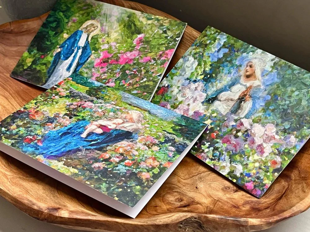 Our Lady Among the Flowers Variety Greeting Cards - Pack of 6 - Image 2