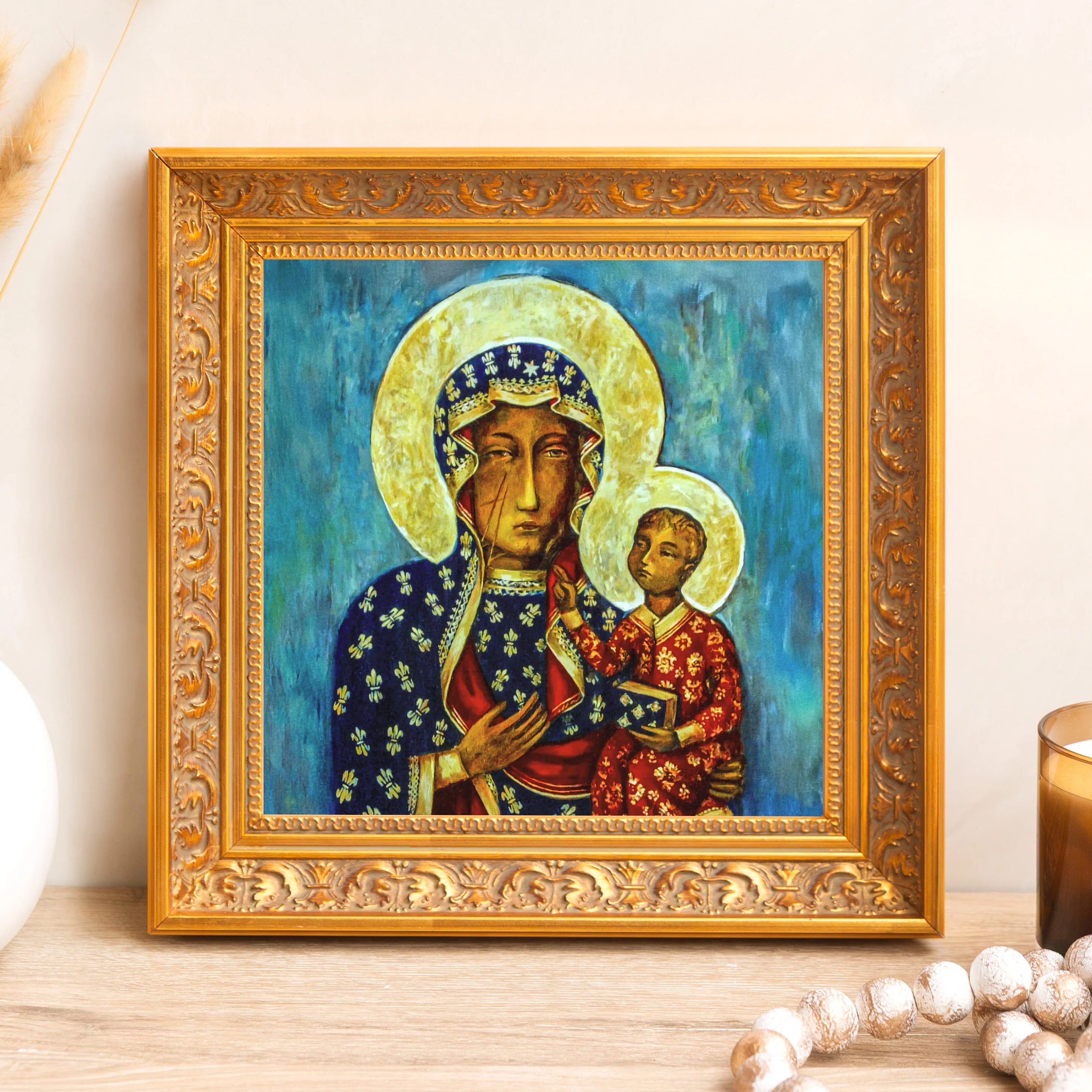 Our Lady of Czestochowa Framed Canvas - Sacred Mini Collection