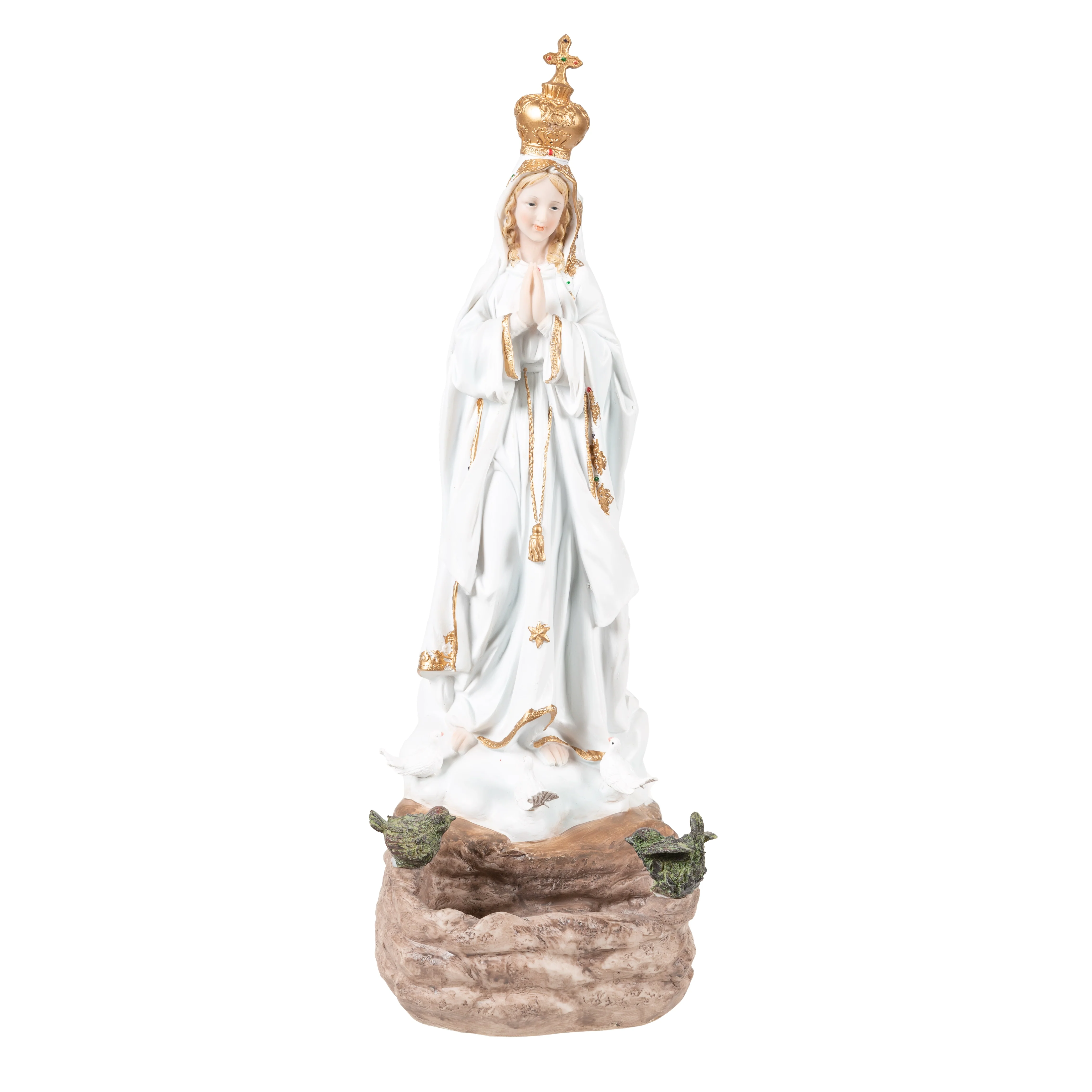 Our Lady of Fatima Birdbath or Birdfeeder - 22" - Image 2