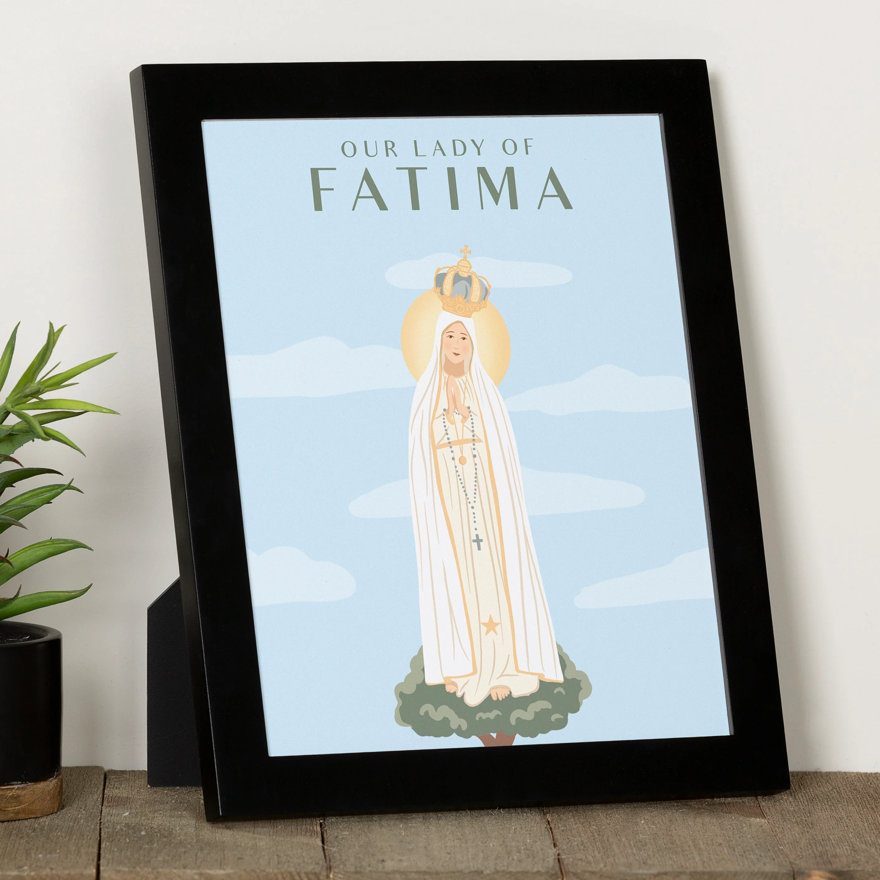 Our Lady of Fatima Framed Travel Print
