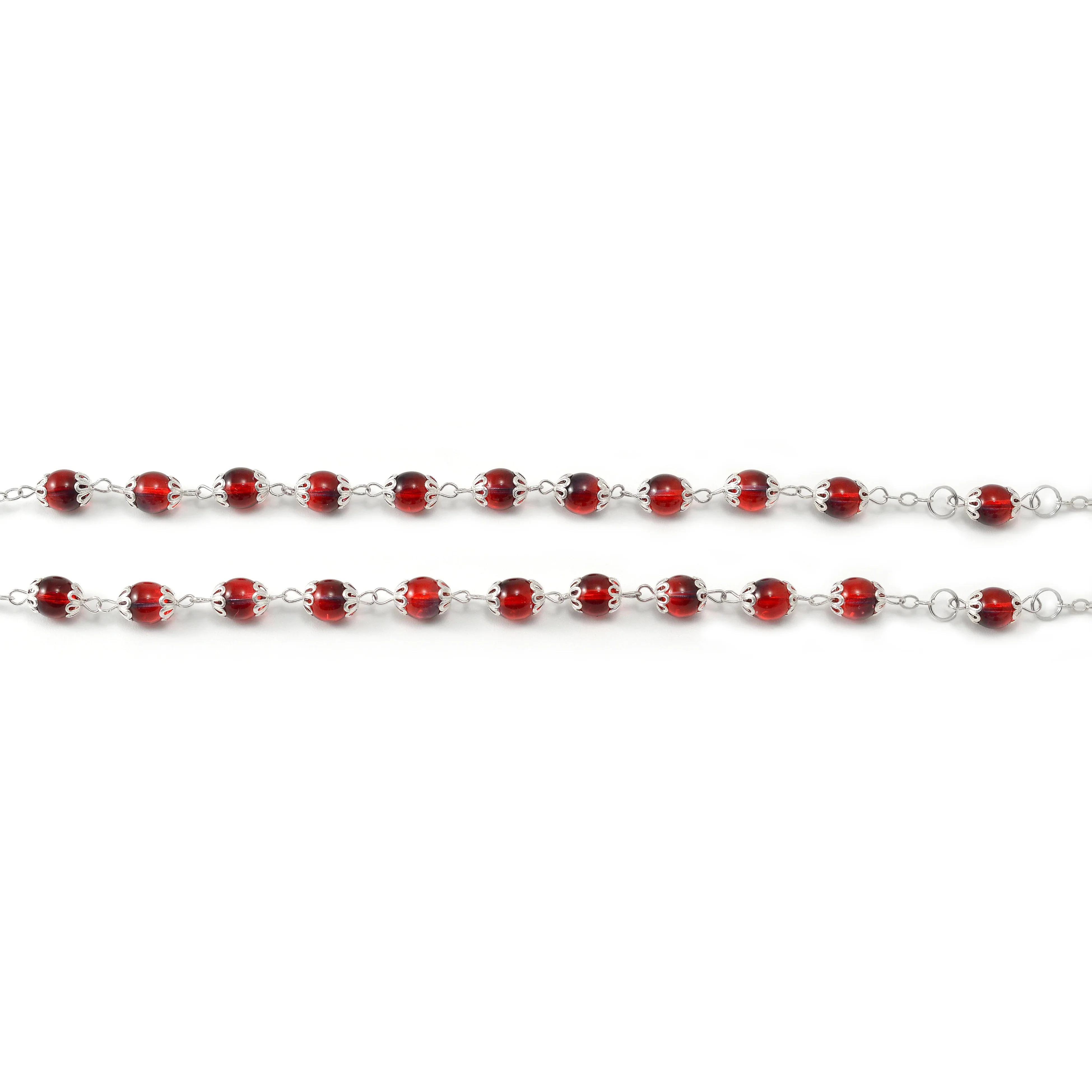 Our Lady of Fatima Hand Enameled Red Rosary - Image 7
