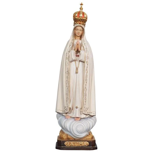 Our Lady of Fatima Hand Made Italian Statue - 13" - Image 3