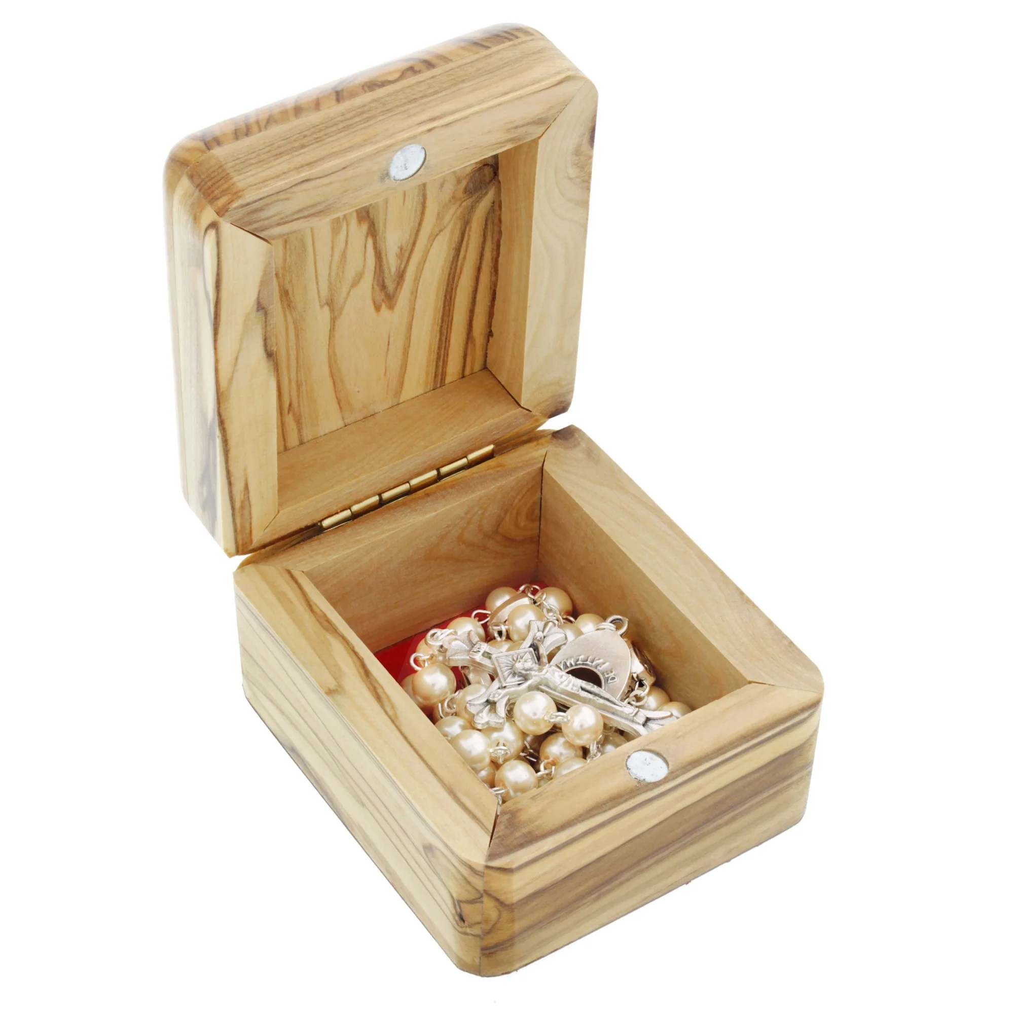 Our Lady of Fatima Olive Wood Box & Rosary