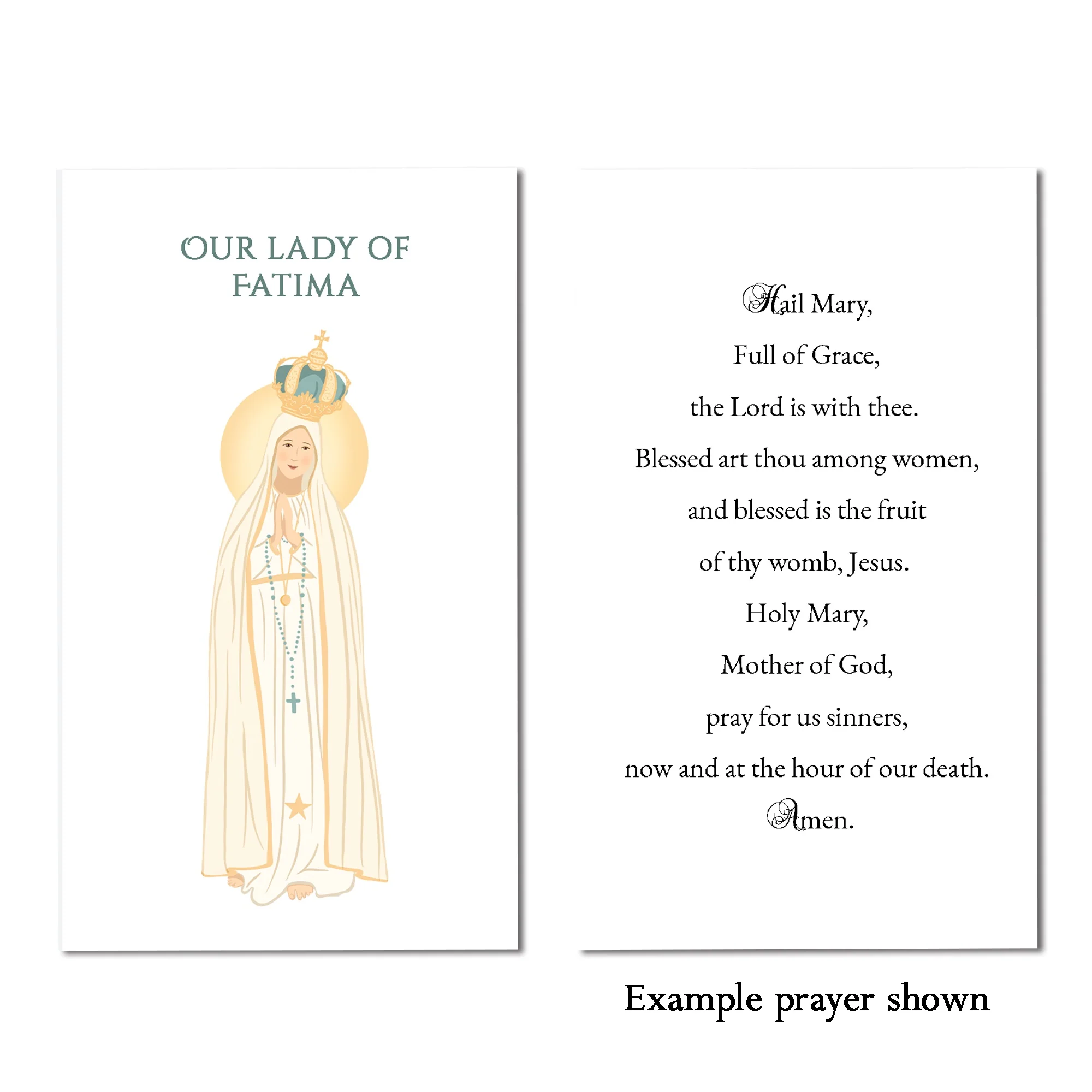 Our Lady of Fatima Personalized Prayer Card