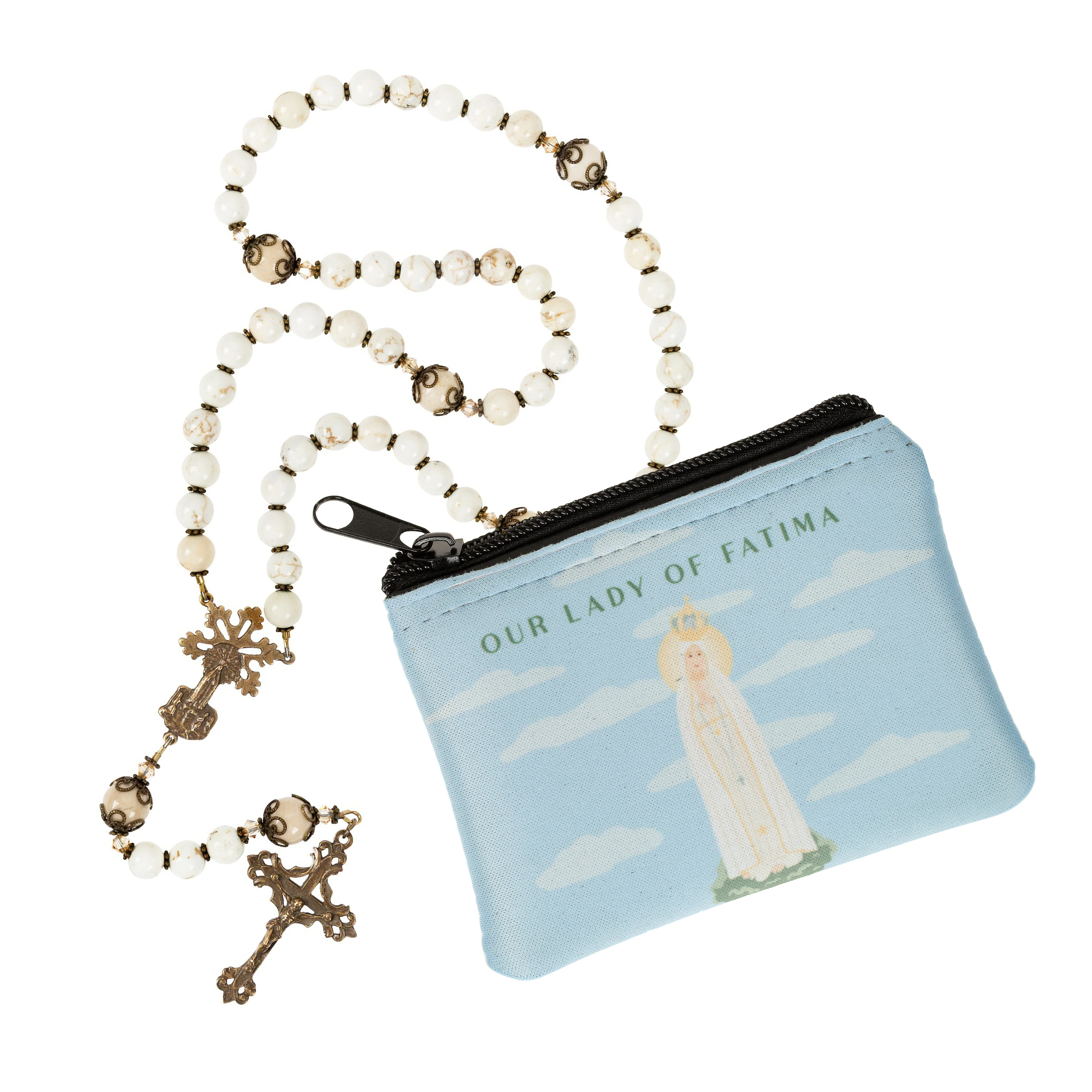 Our Lady of Fatima Rosary and Pouch Set - Image 2