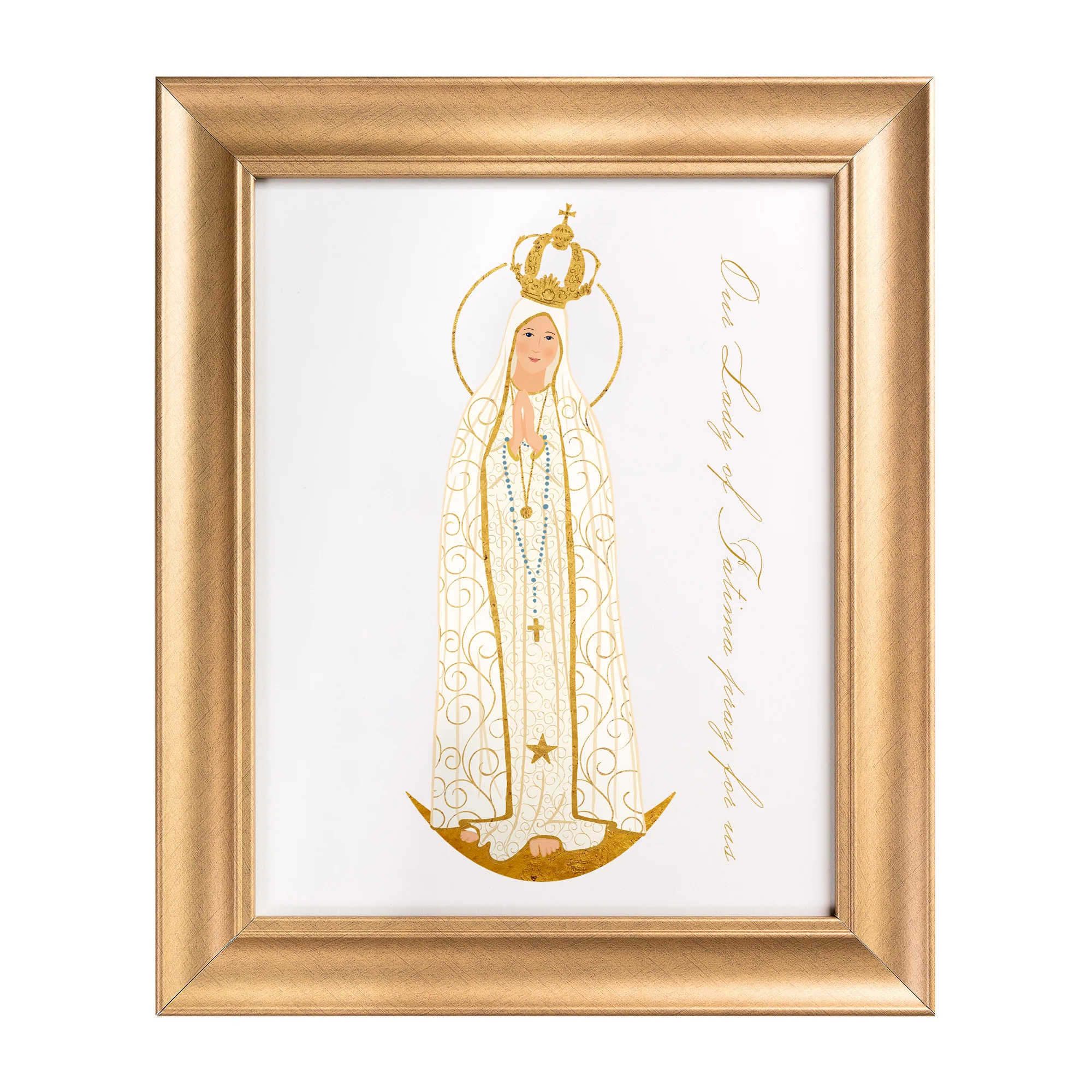 Our Lady of Fatima Toile Framed Art Print - 11" x 14" - Image 2