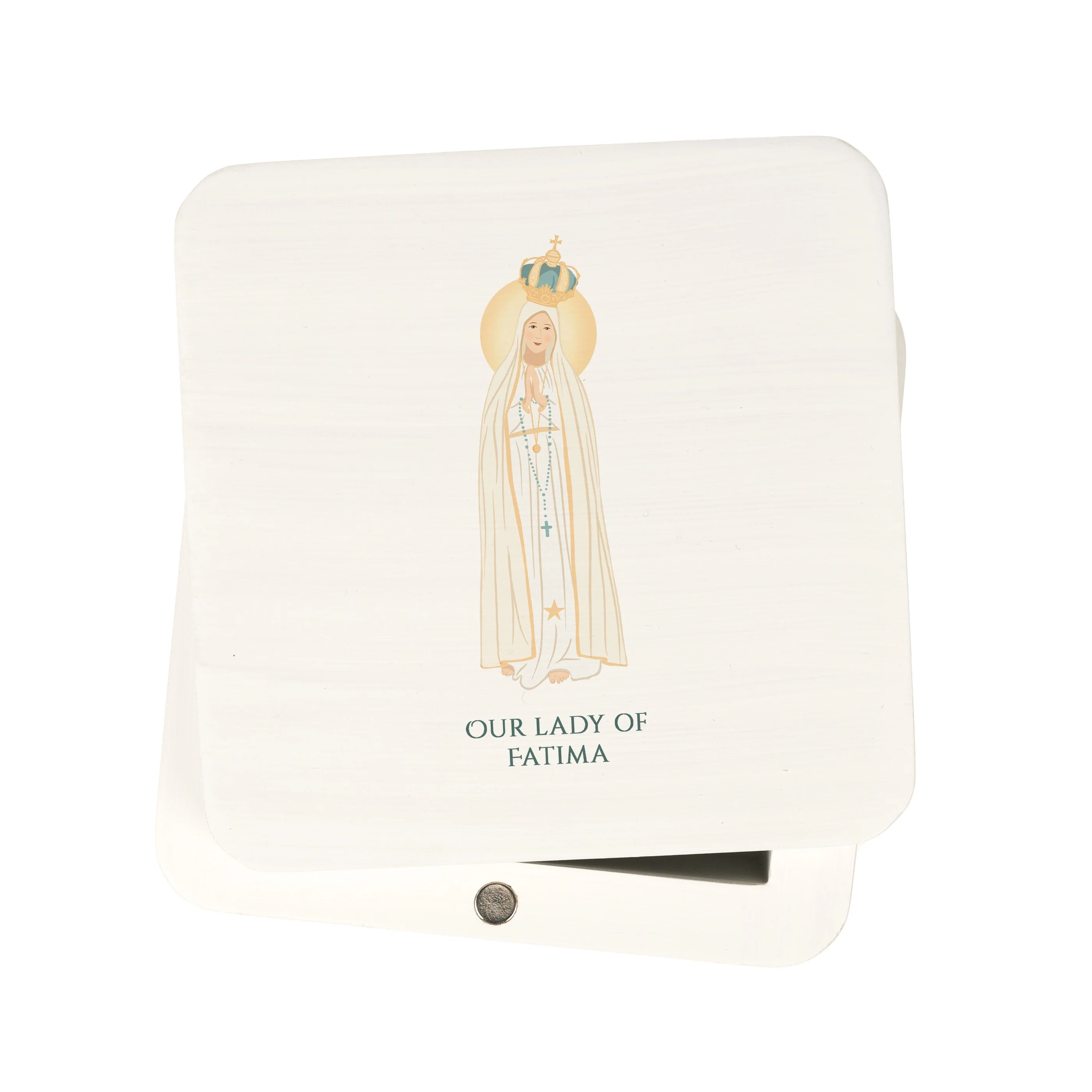 Our Lady of Fatima White Magnetic box - Image 2