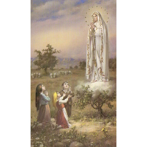 Our Lady of Fatima with Children Personalized Prayer Card (Priced Per Card) - Image 3