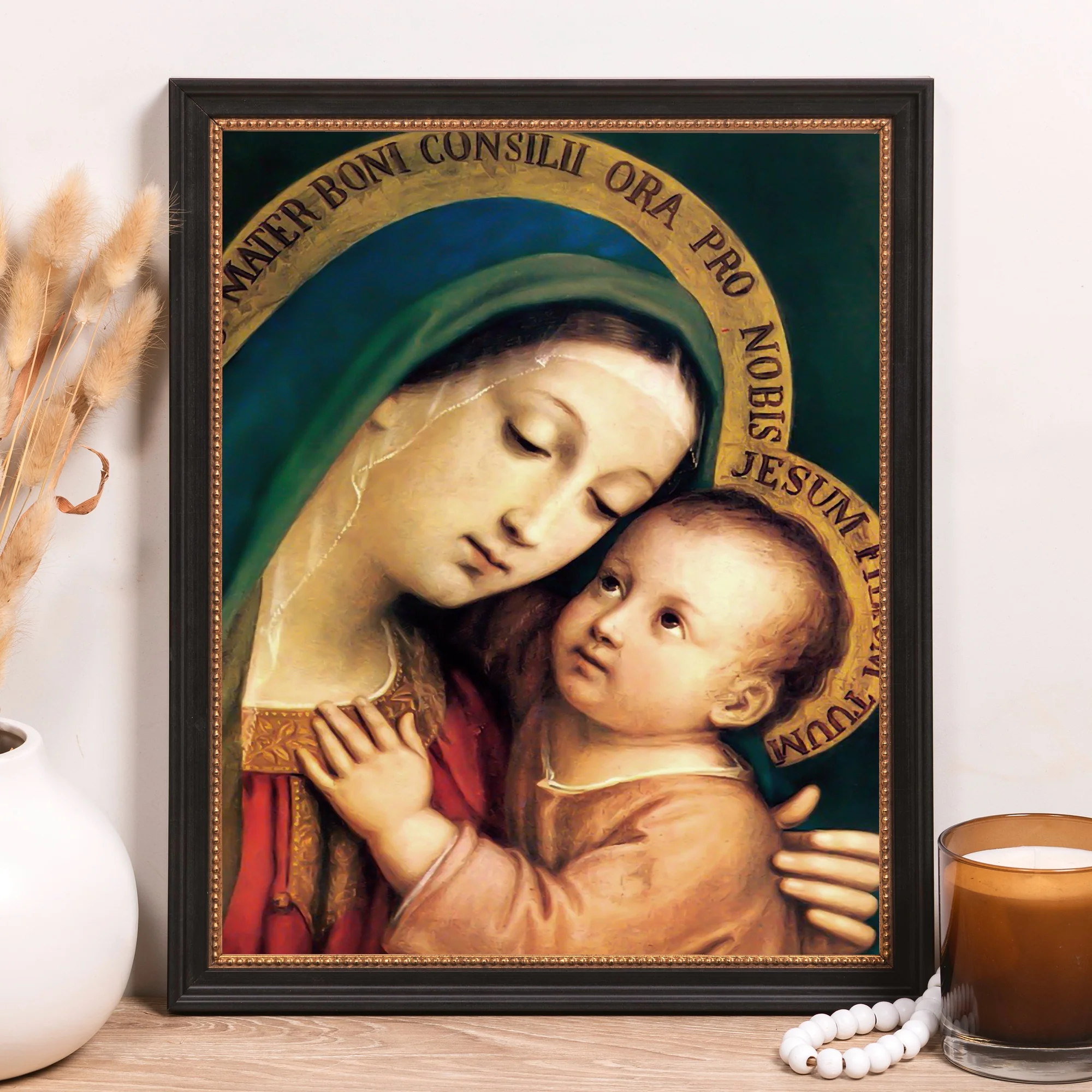 Our Lady of Good Council Framed Canvas - Sacred Classics Collection - Image 7