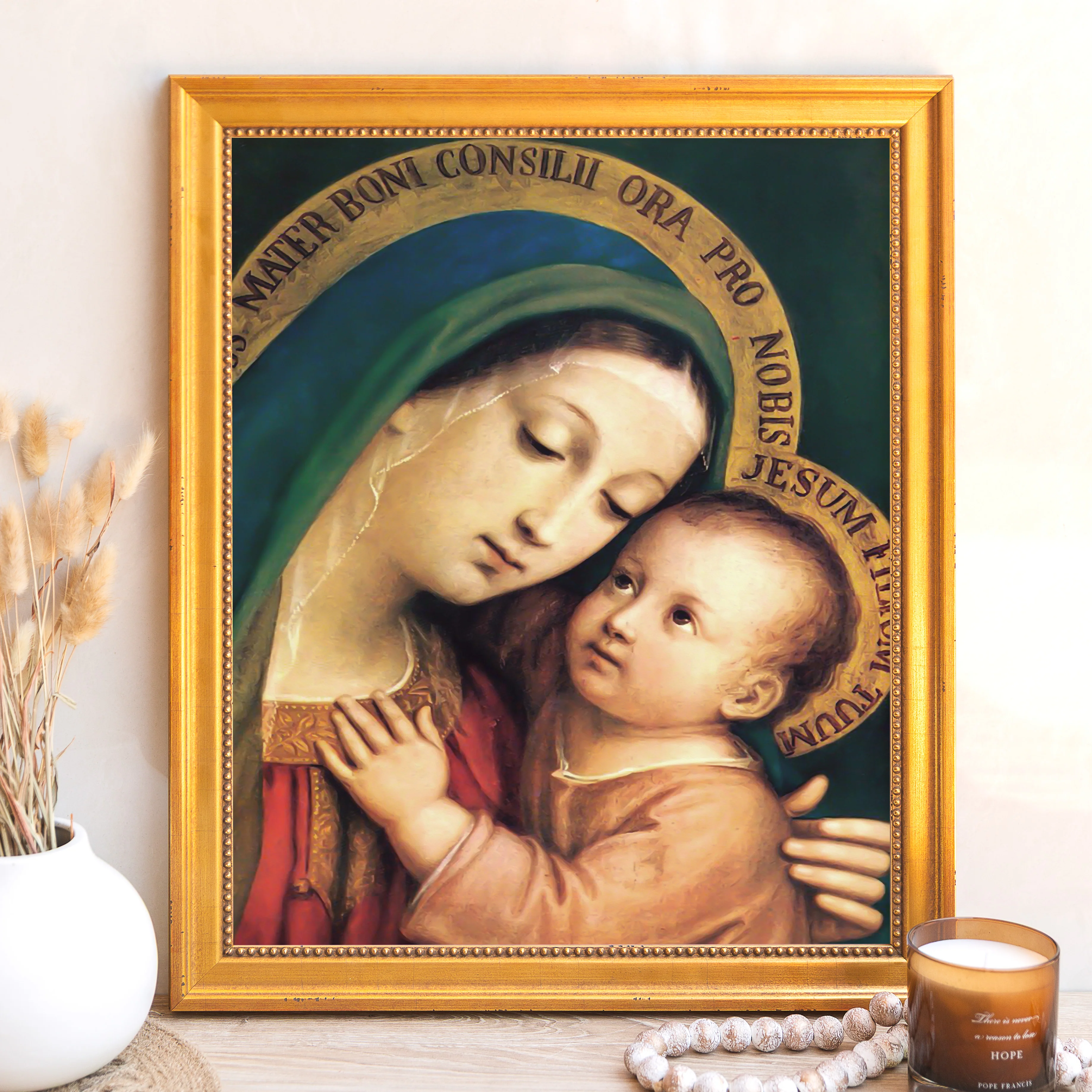 Our Lady of Good Counsel Framed Canvas - Sacred Signature Collection