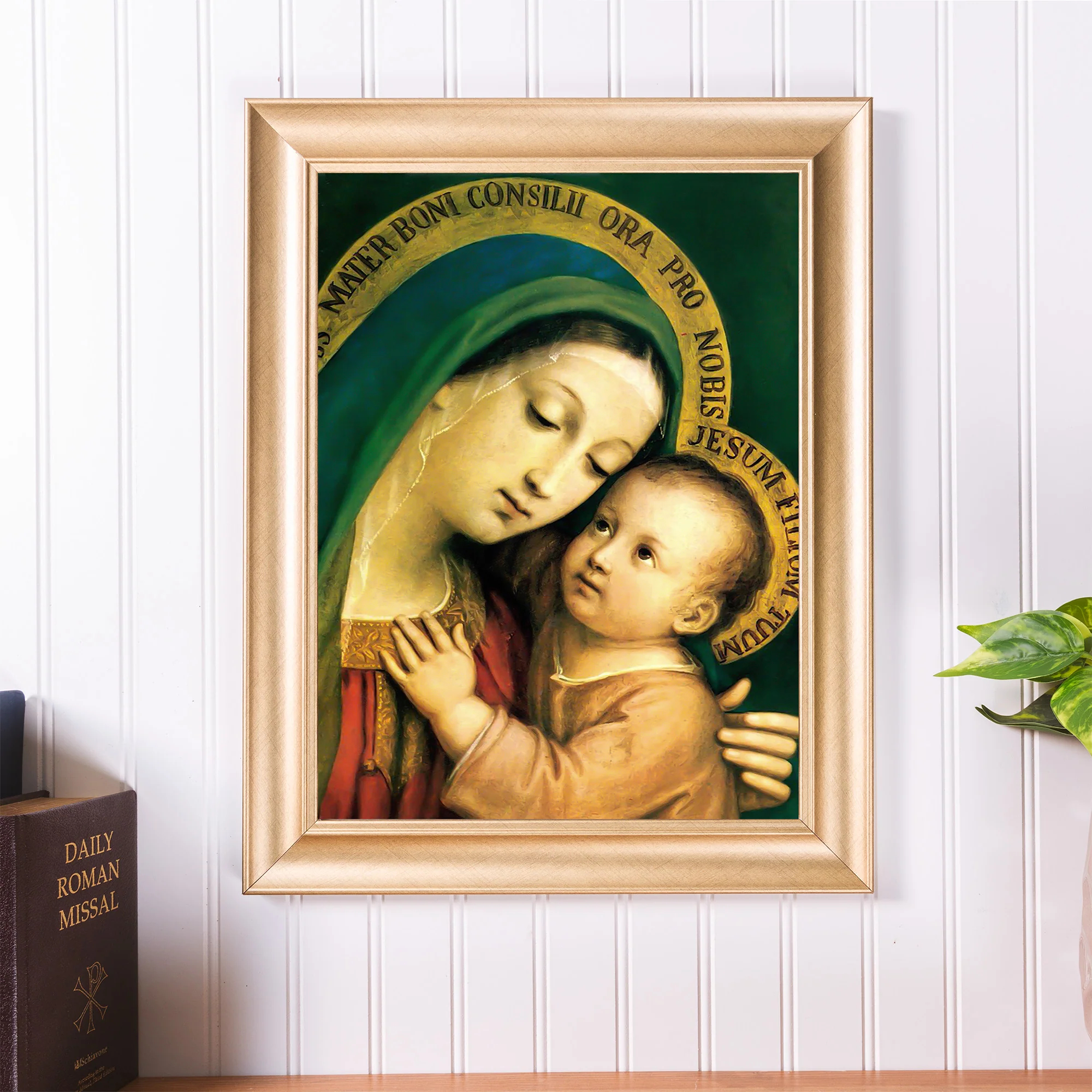 Our Lady of Good Counsel Gold Framed Print - Multiple Sizes - Image 4