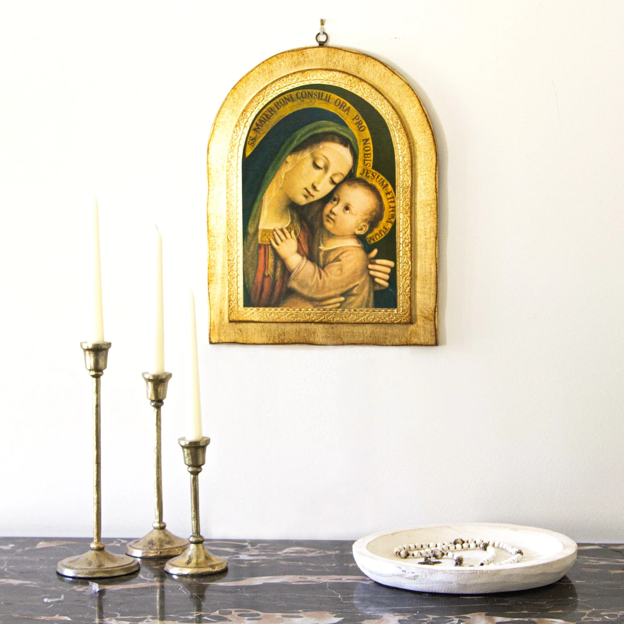 Our Lady of Good Counsel Italian Plaque